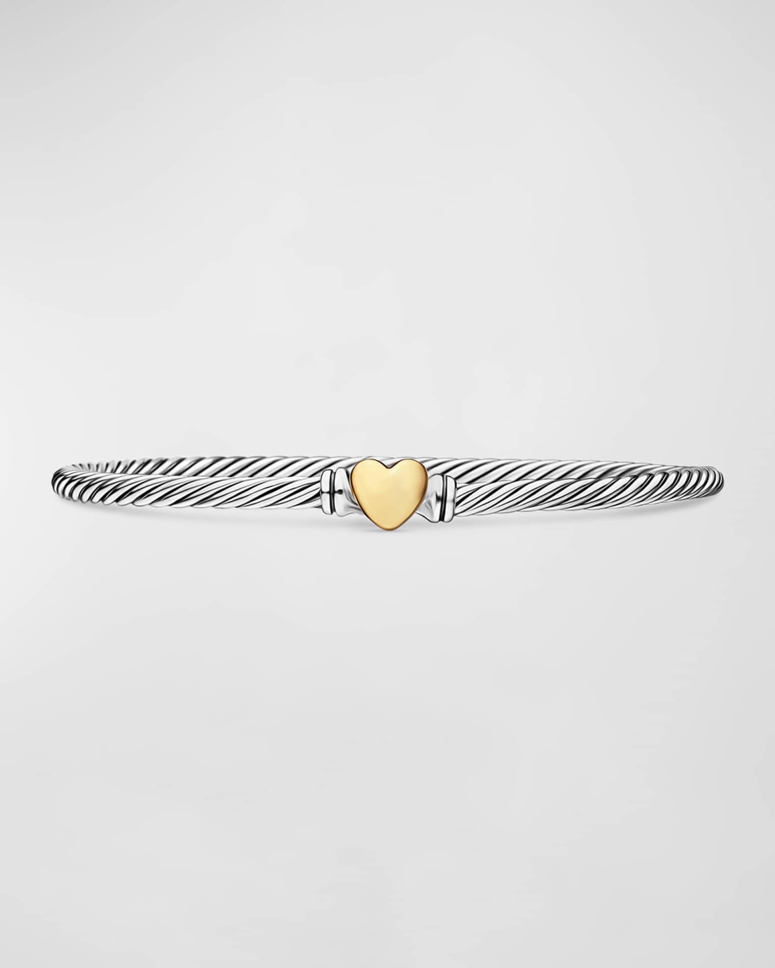 DY Mercer 2-Row Bracelet in Silver with 18K Gold Product Image