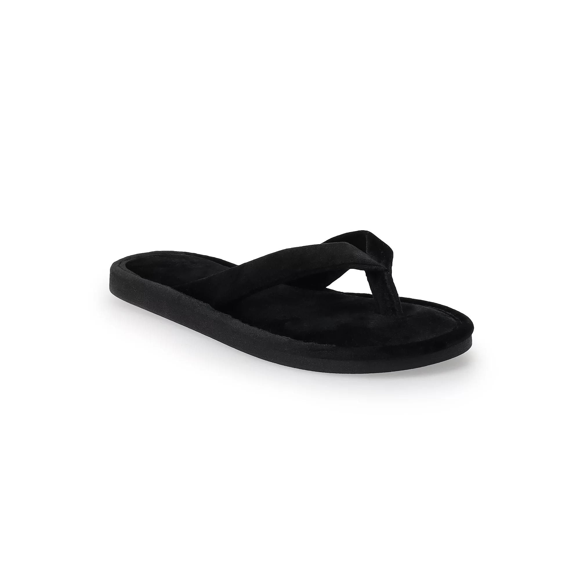 Women's LC Lauren Conrad Alonaa Thong Sandals, Size: XL, Black Product Image