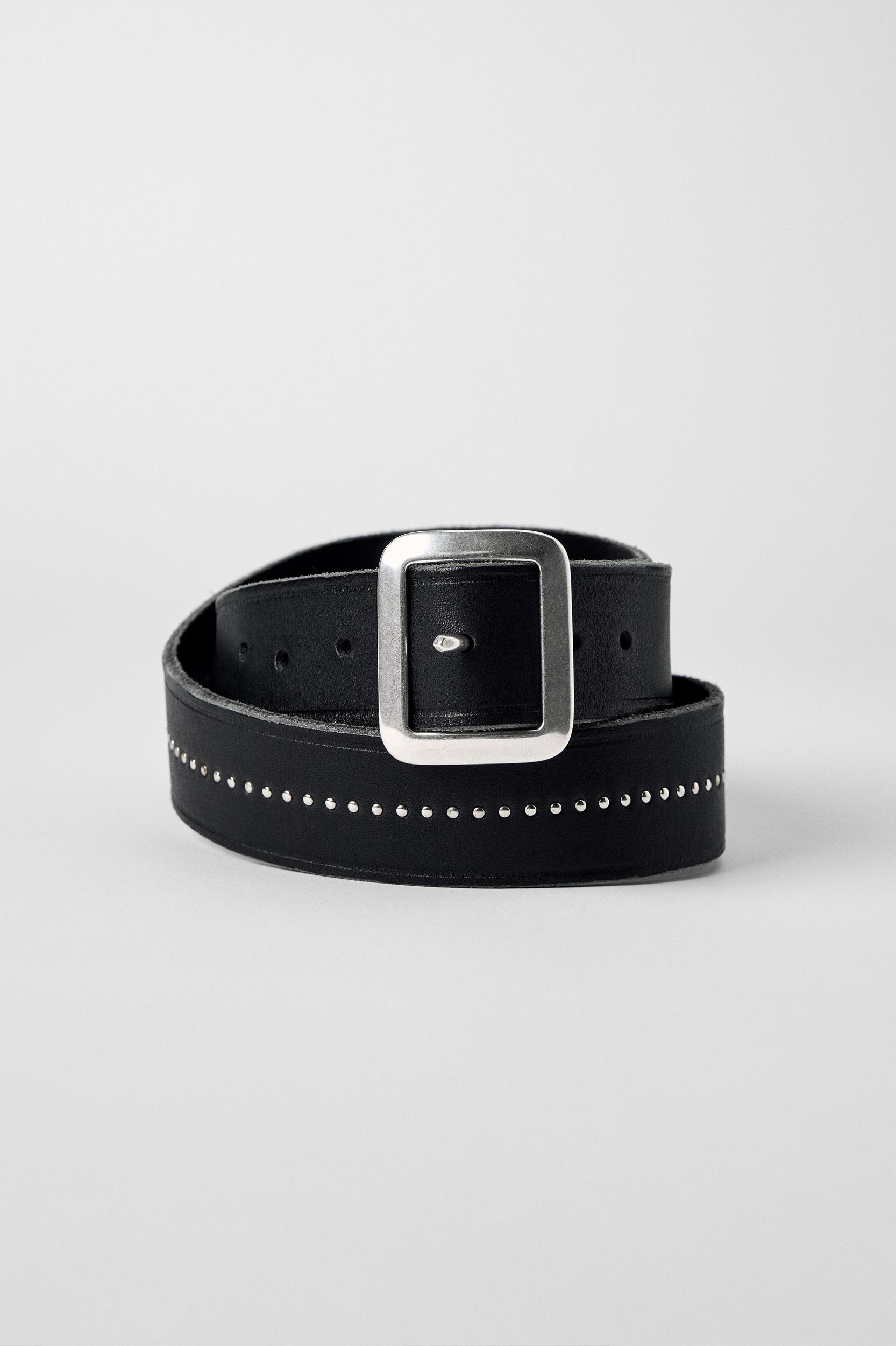 STUDDED LEATHER BELT BOBBY GILLESPIE X ZARA Product Image
