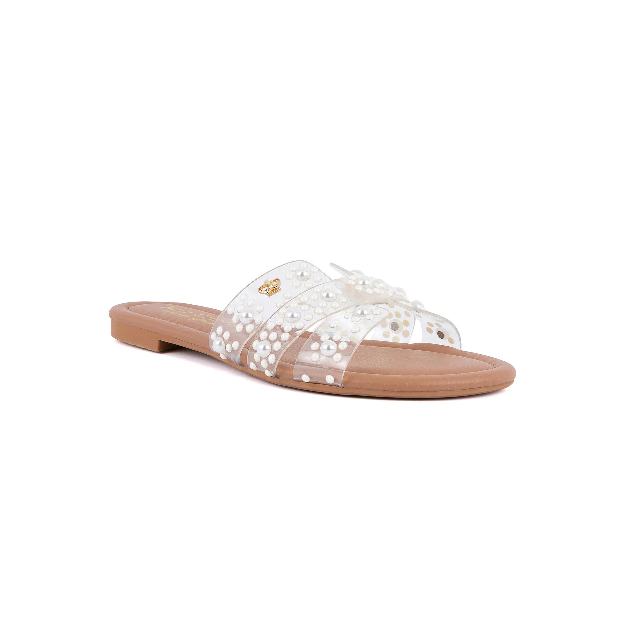 Juicy Couture Zimie Women's Slide Sandals, Size: 7.5, Clear White Product Image
