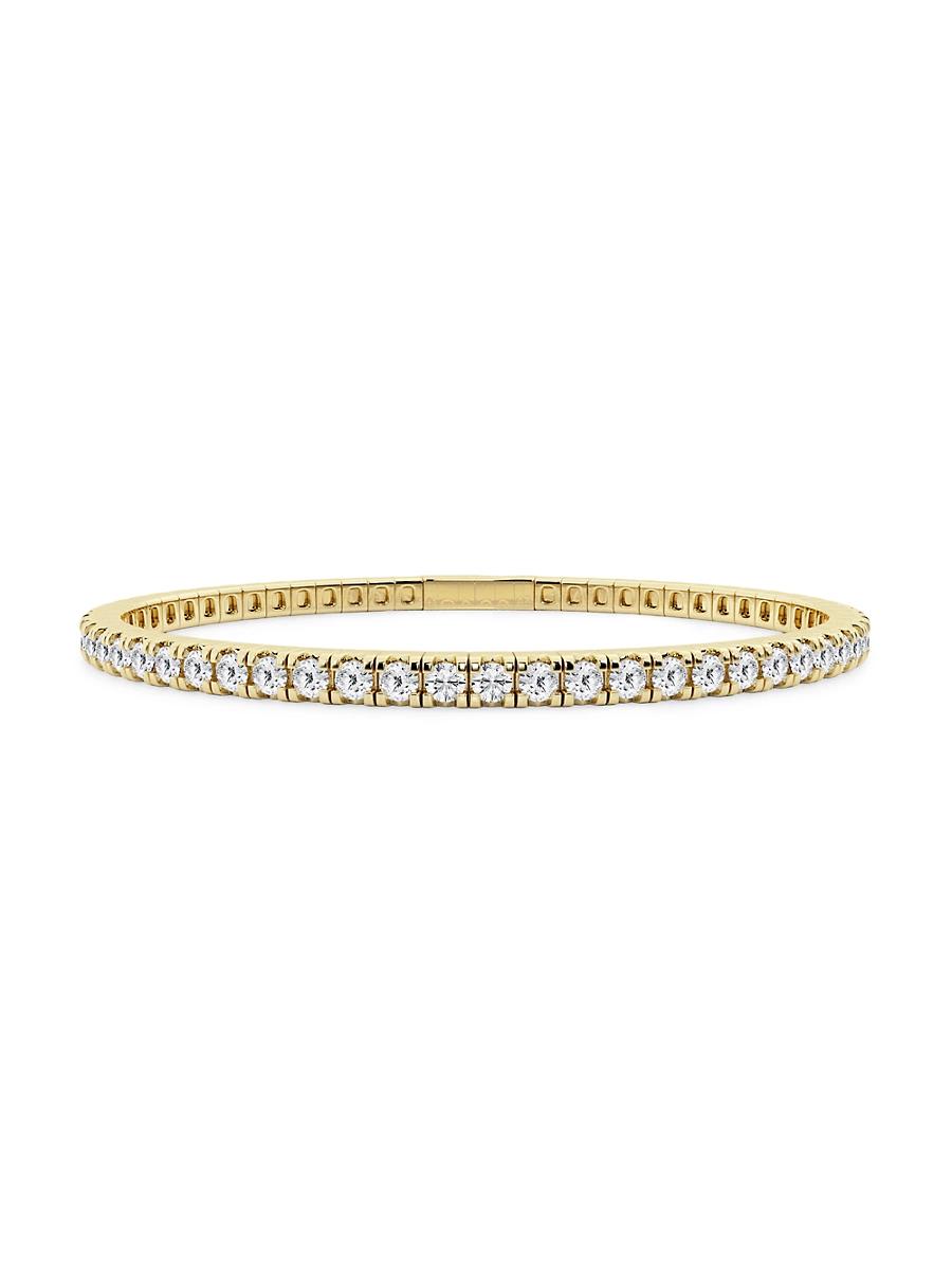Womens 14K Yellow Gold & Round Lab-Grown Diamond Flexible Tennis Bangle/1.00-10.00 TCW Product Image