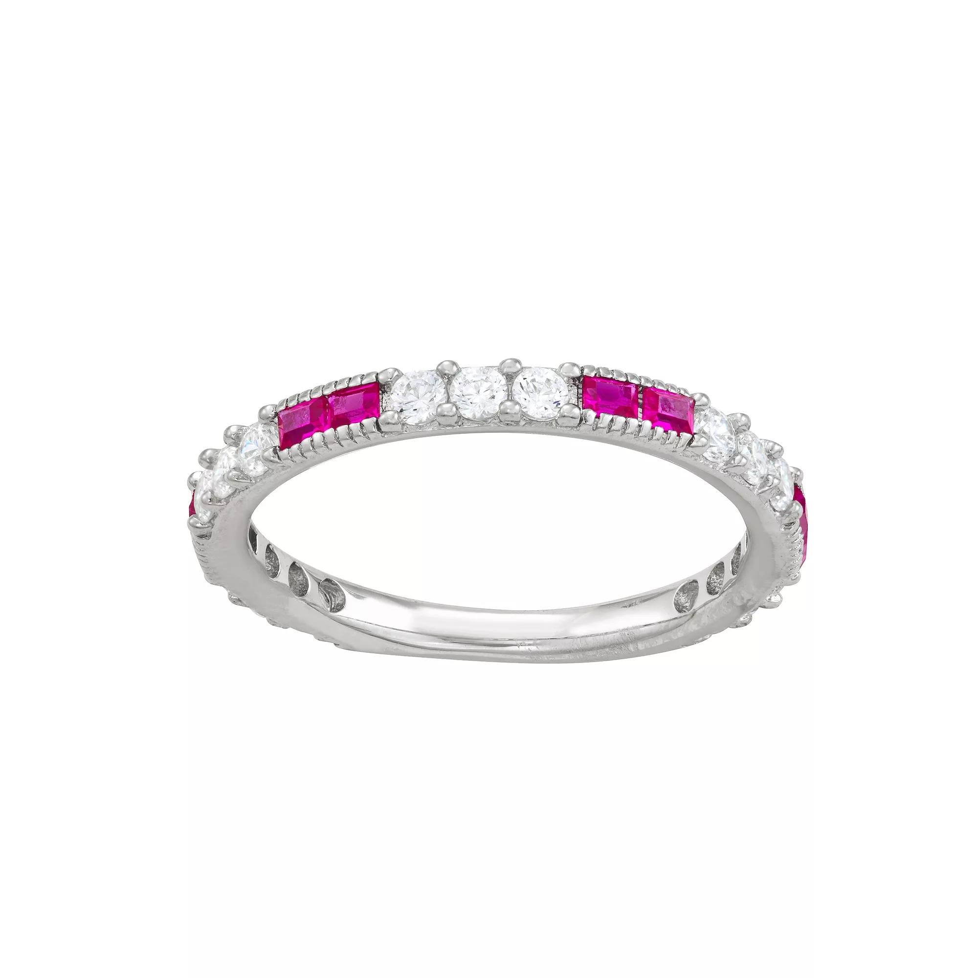 Lab-Created Gemstone & Cubic Zirconia Ring, Women's,  Product Image