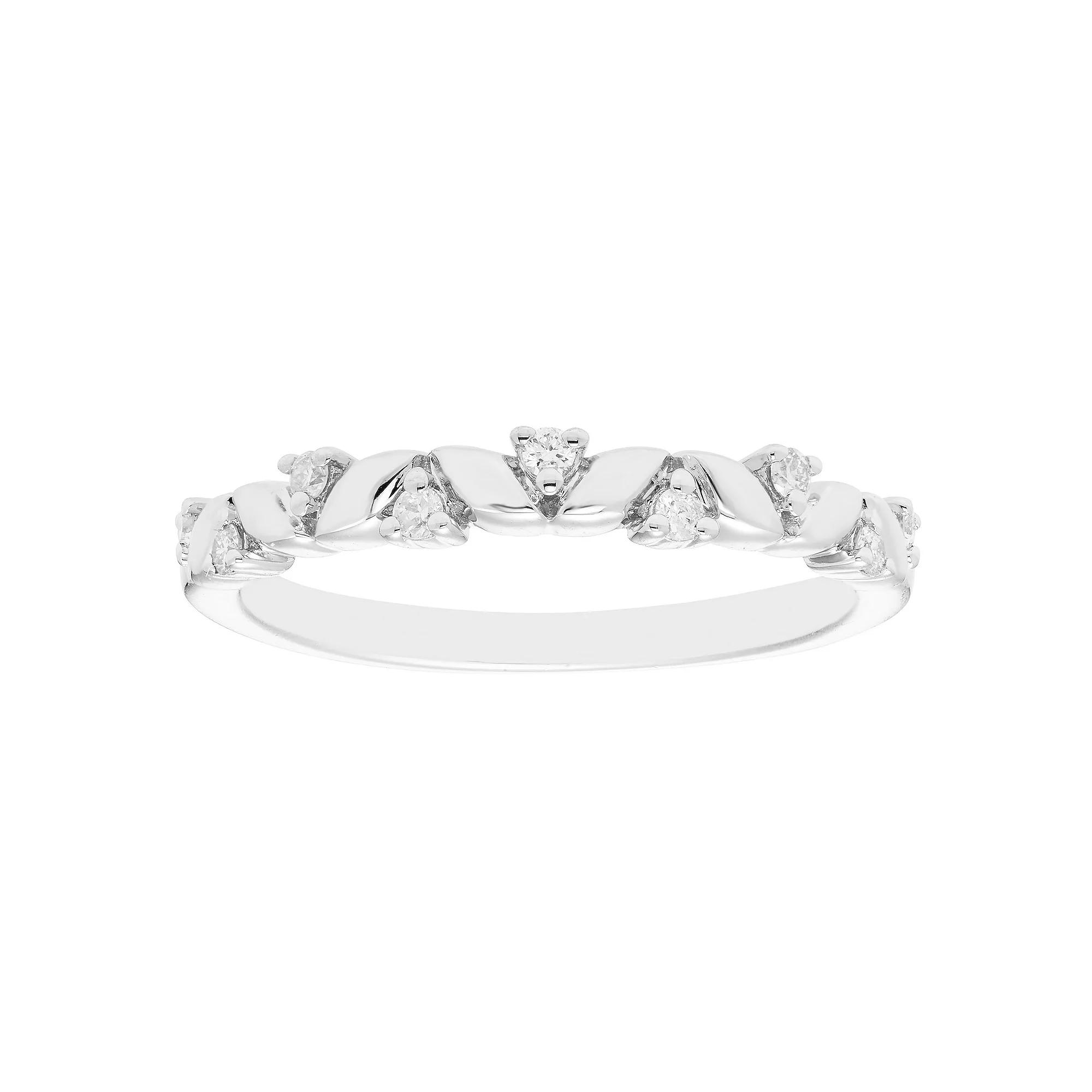 Boston Bay Diamonds Sterling Silver 1/5 Carat T.W. Diamond Ring, Women's,  Product Image