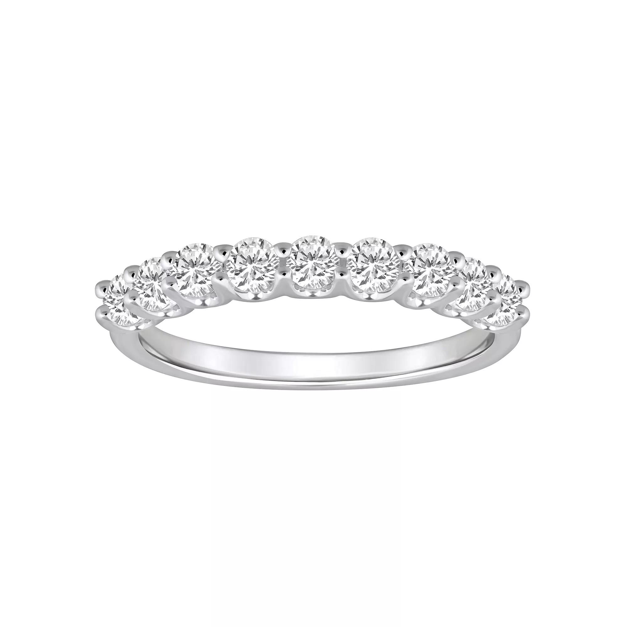 Alyson Layne 14k Gold 9/10 Carat T.W. Diamond 9-Stone Wedding Band, Women's,  Product Image