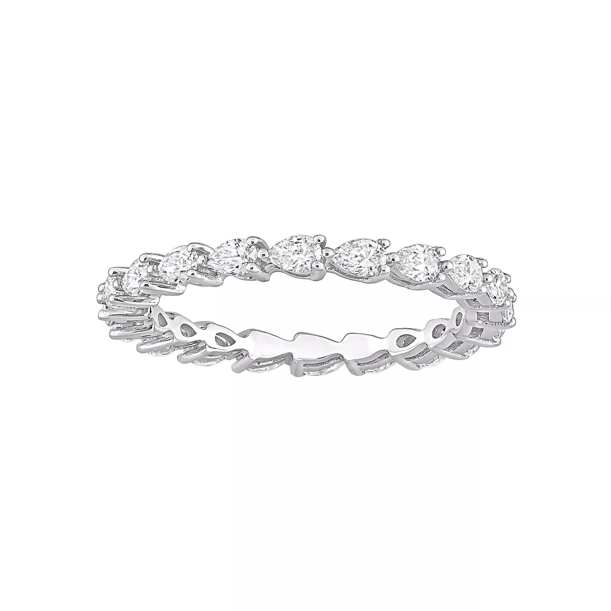 Stella Grace 14k White Gold 1 Carat T.W. Diamond Full-Eternity Ring, Women's, Size: 8 Product Image