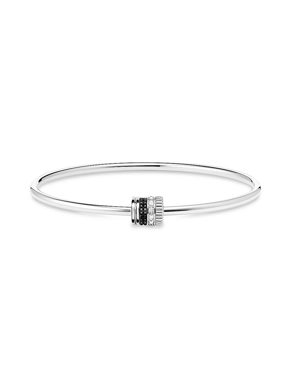 Unisex Quatre Black Edition 18K White Gold & 0.13 TCW Diamond & PVD Bangle Product Image