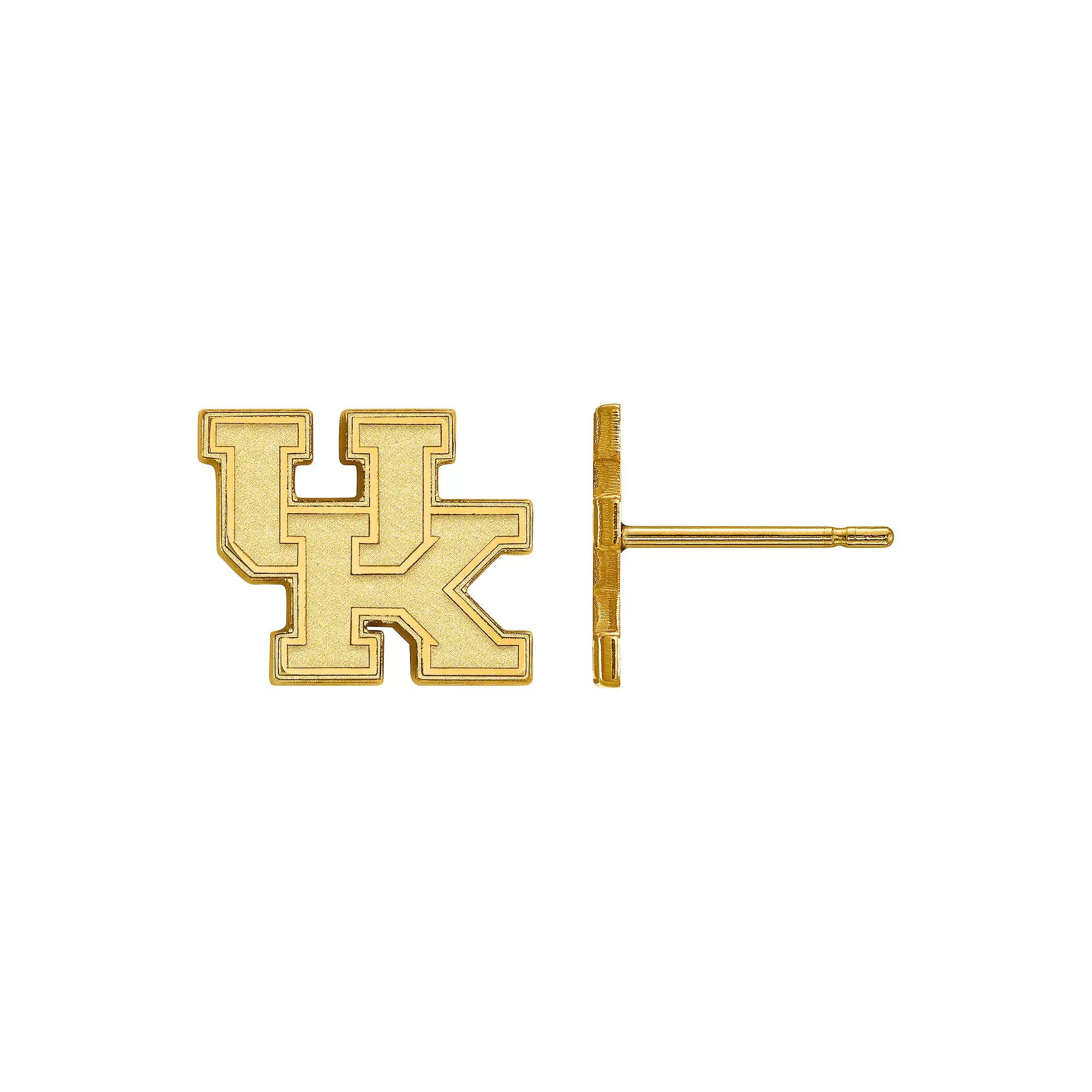 LogoArt 14k Gold over Silver Kentucky Wildcats Post Earrings, Women's, Gold Tone Product Image