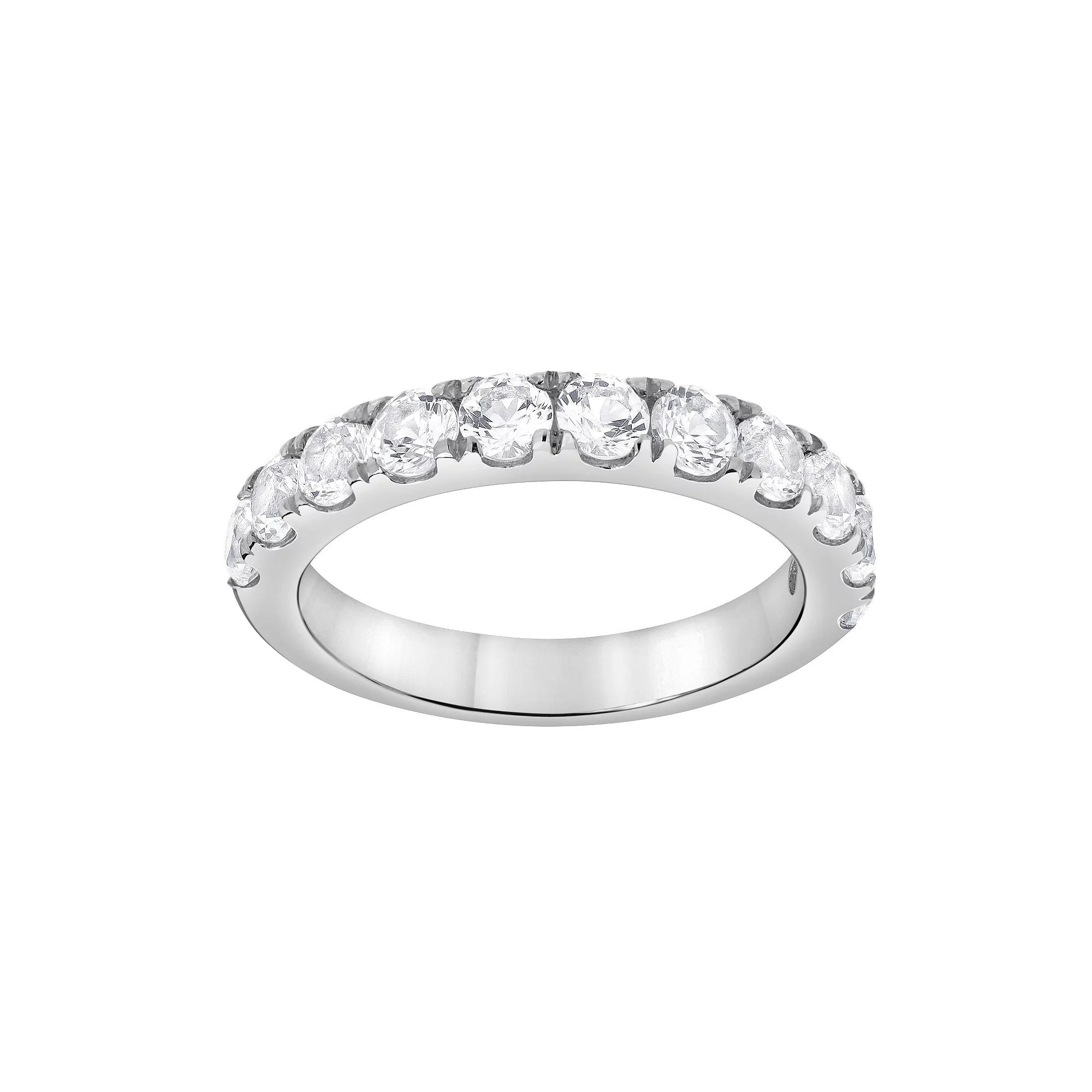 Gemstone Brilliance Lab-Created White Sapphire Ring, Women's, Size: 7, Silver Tone Product Image