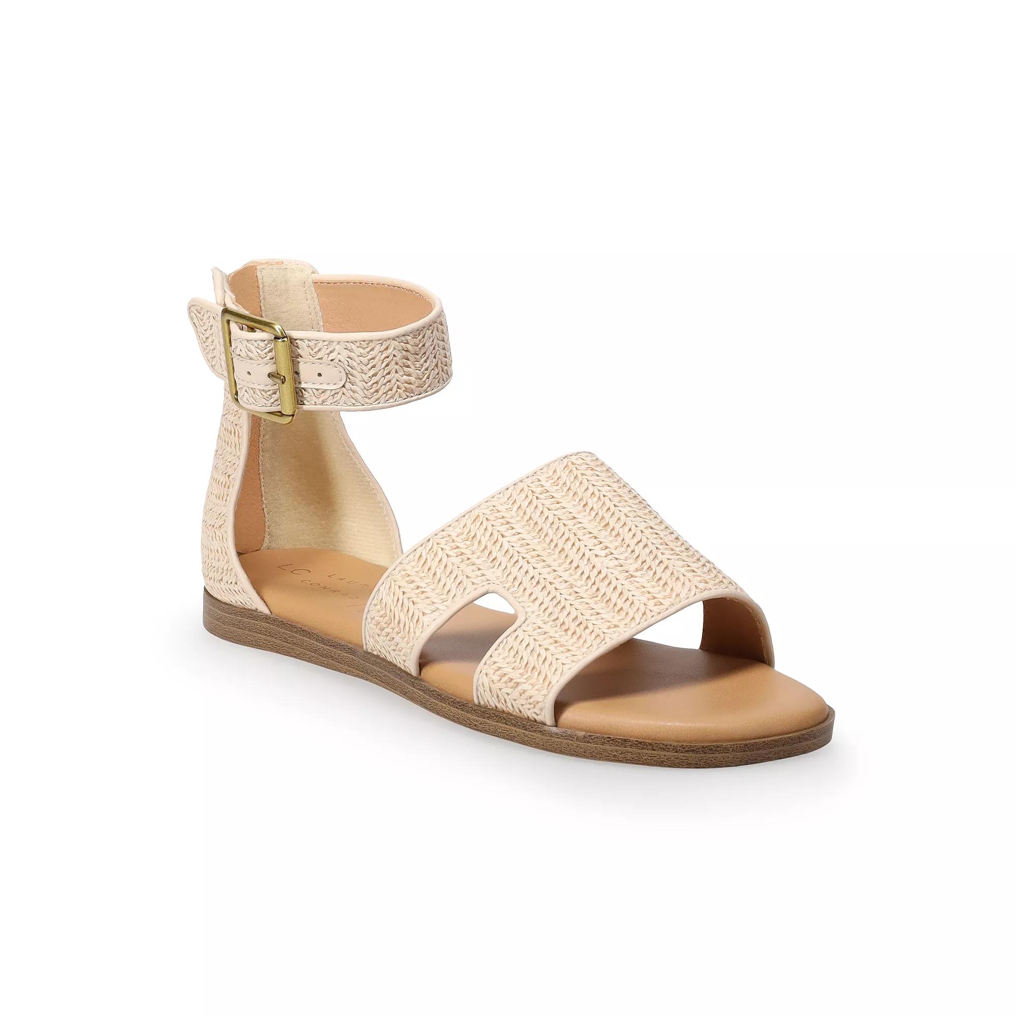 LC Lauren Conrad Niviann Women's Sandals with Heel Counter, Size: 9.5, Natural Product Image