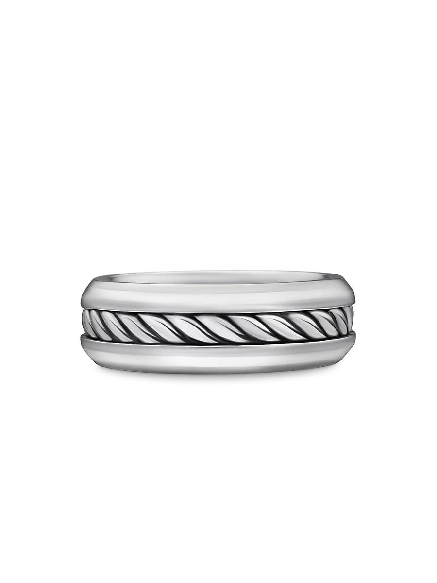 8mm Mens Cable Ring Product Image