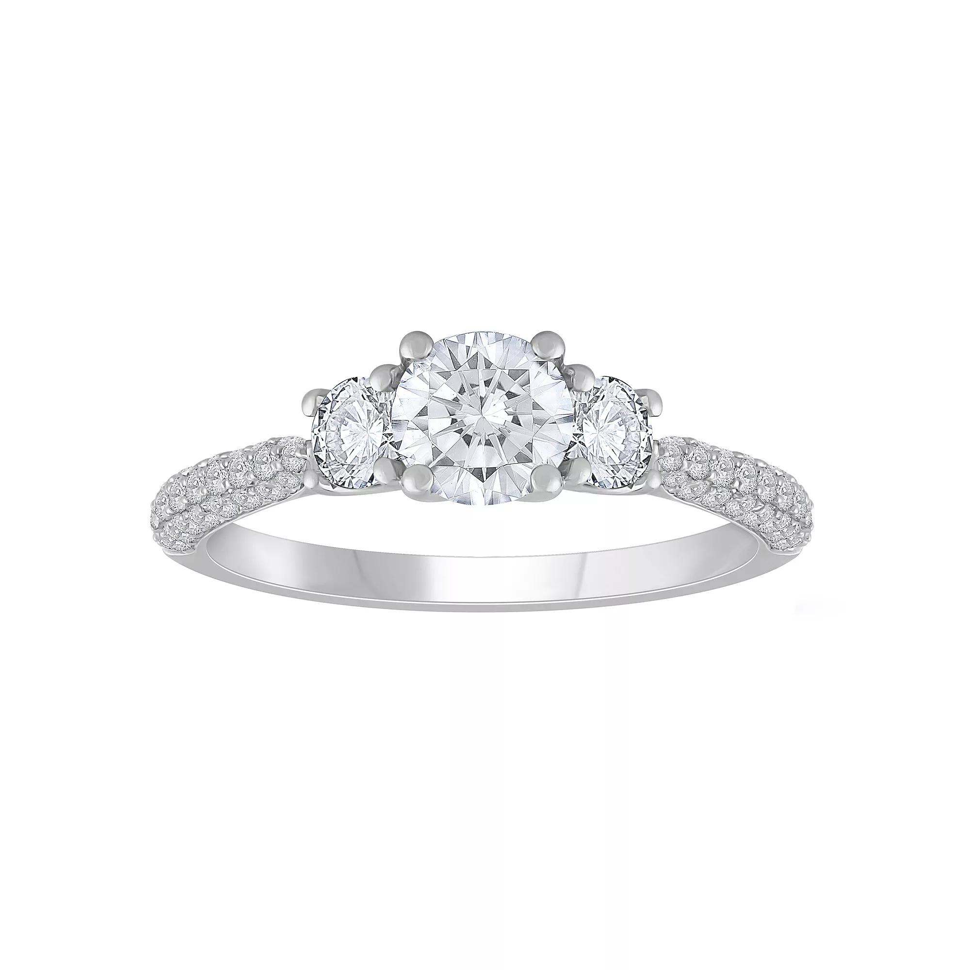 Galaxie Solaire 14k White Gold 1 1/2 Carat T.W. Lab-Grown Diamond Ring, Women's,  Product Image