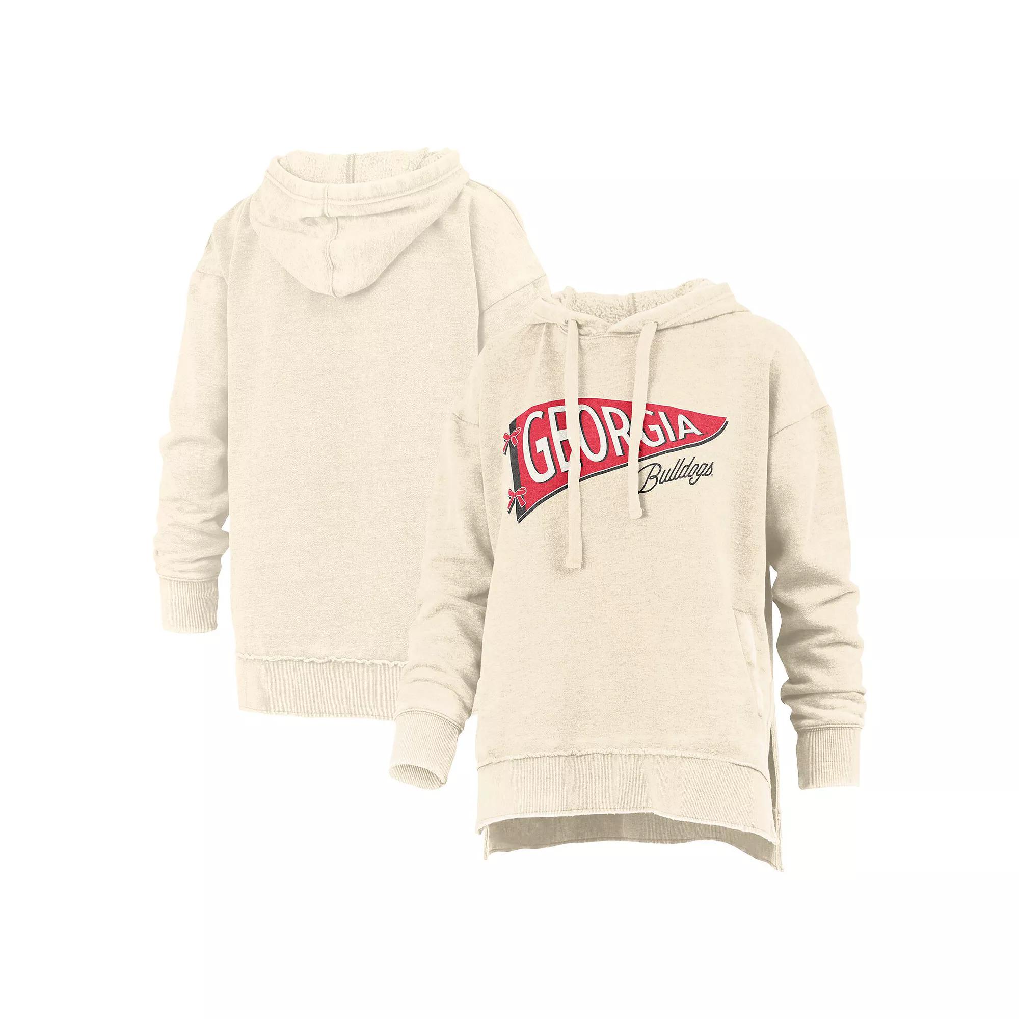 Women's Pressbox  Cream Georgia Bulldogs Marni Pullover Hoodie, Size: Small, Beige Product Image