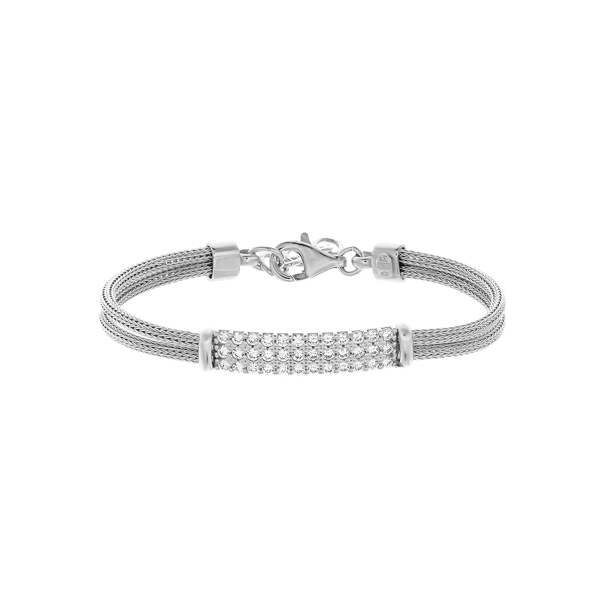 Sterling Silver Mesh Bracelet, Women's, Size: 7" Product Image