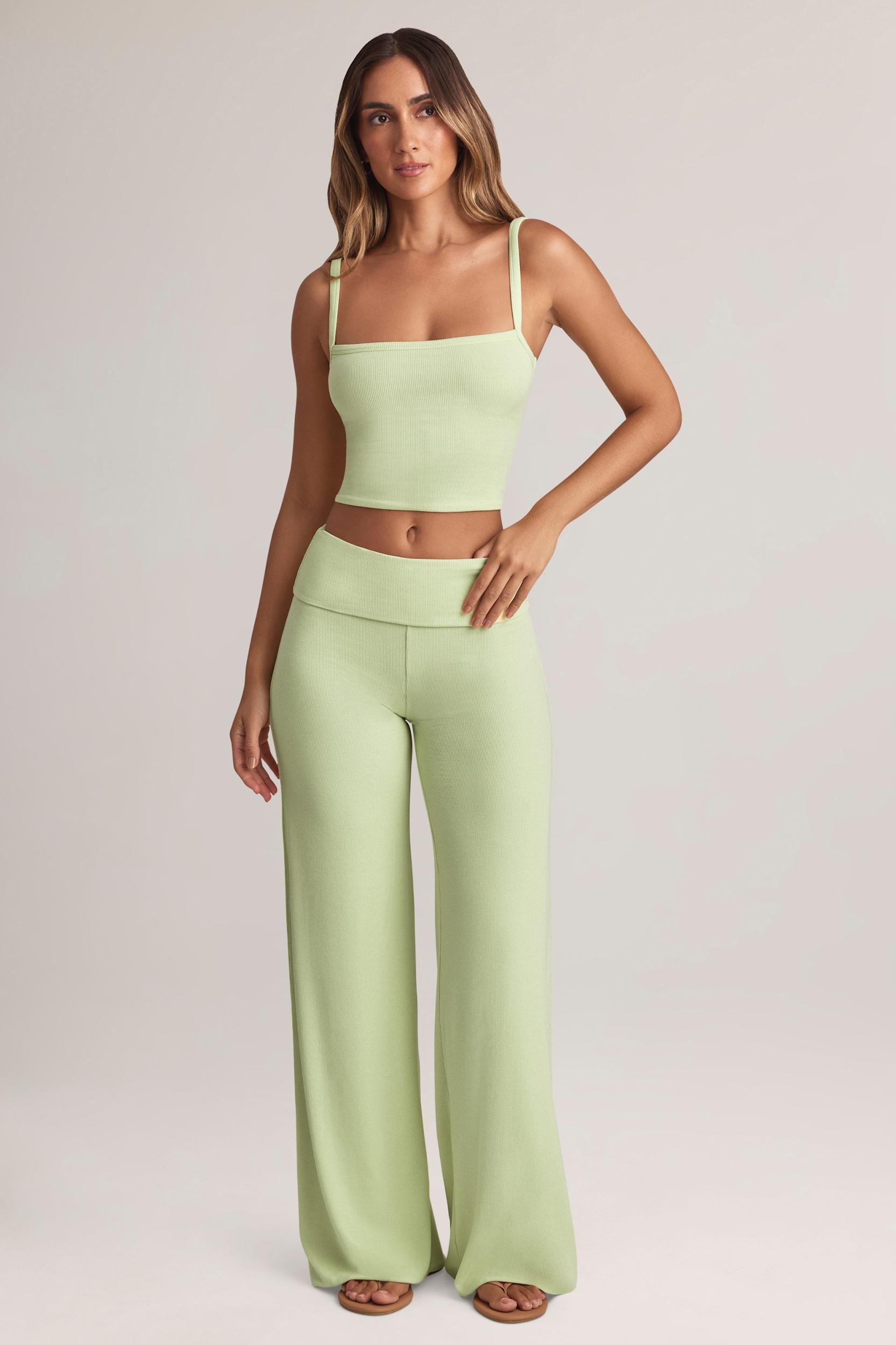 Modal Square-Neck Camisole Top in Sage Green Product Image