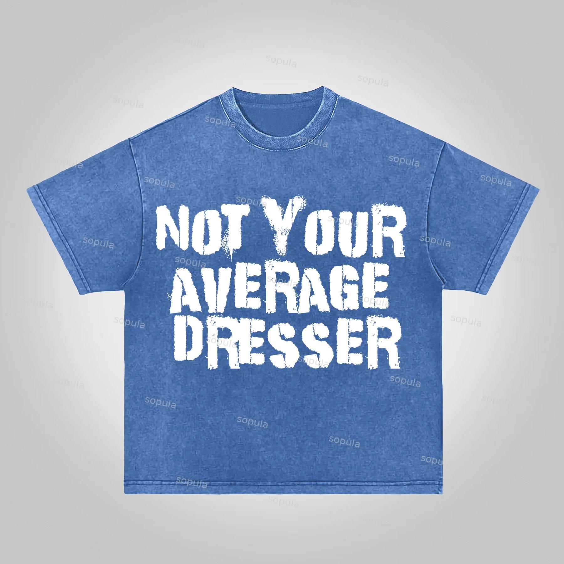 Sopula Not Your Average Dresser Print Acid Washed T-Shirt Product Image
