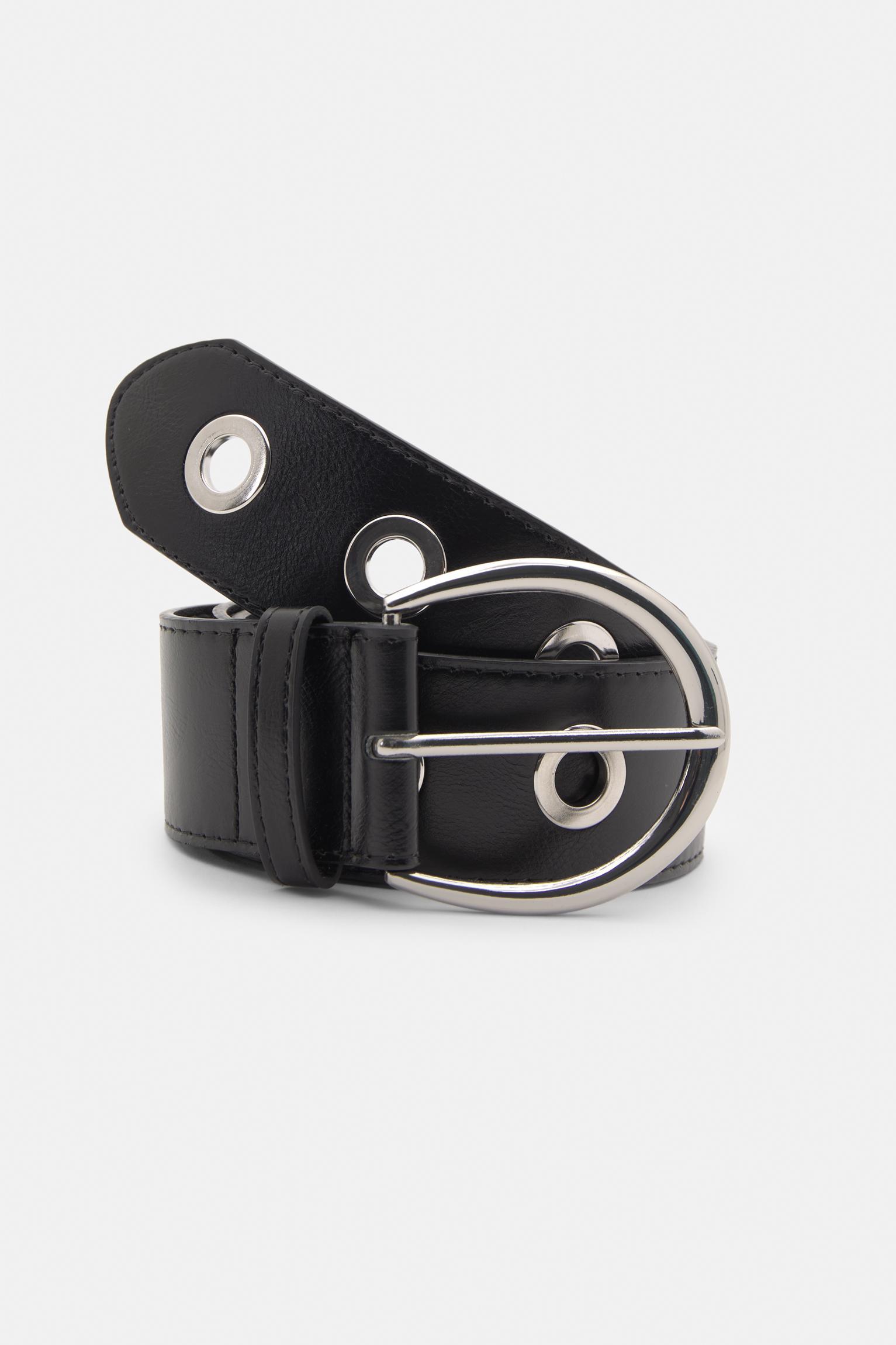 Belt with eyelets and topstitching Product Image