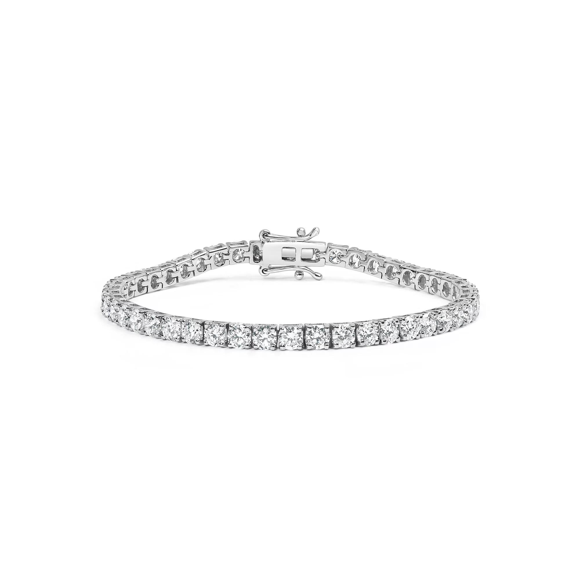 Haus of Brilliance 14k White Gold 1 Carat T.W. Lab-Grown Diamond Tennis Bracelet, Women's, Size: 7.25 Product Image
