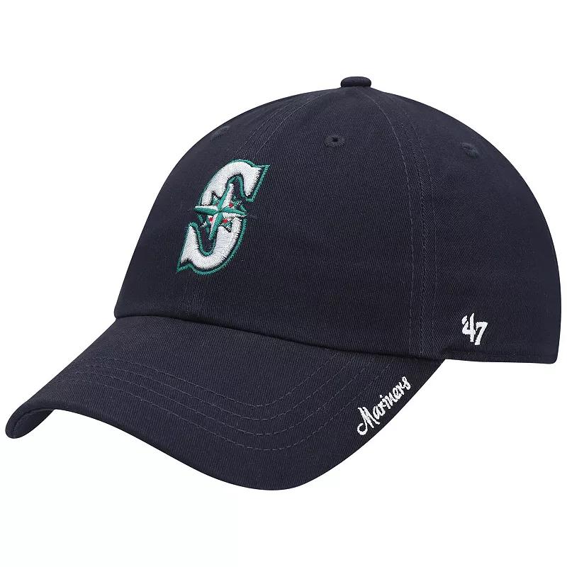 Women's '47 Navy Seattle Mariners Team Miata Clean Up Adjustable Hat, Blue Product Image