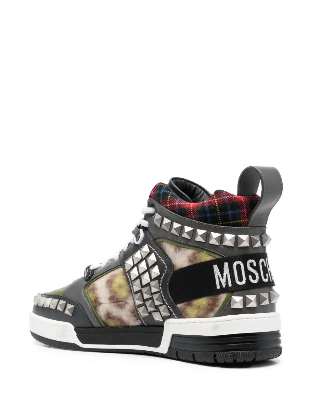 stud-embellished patchwork sneakers Product Image