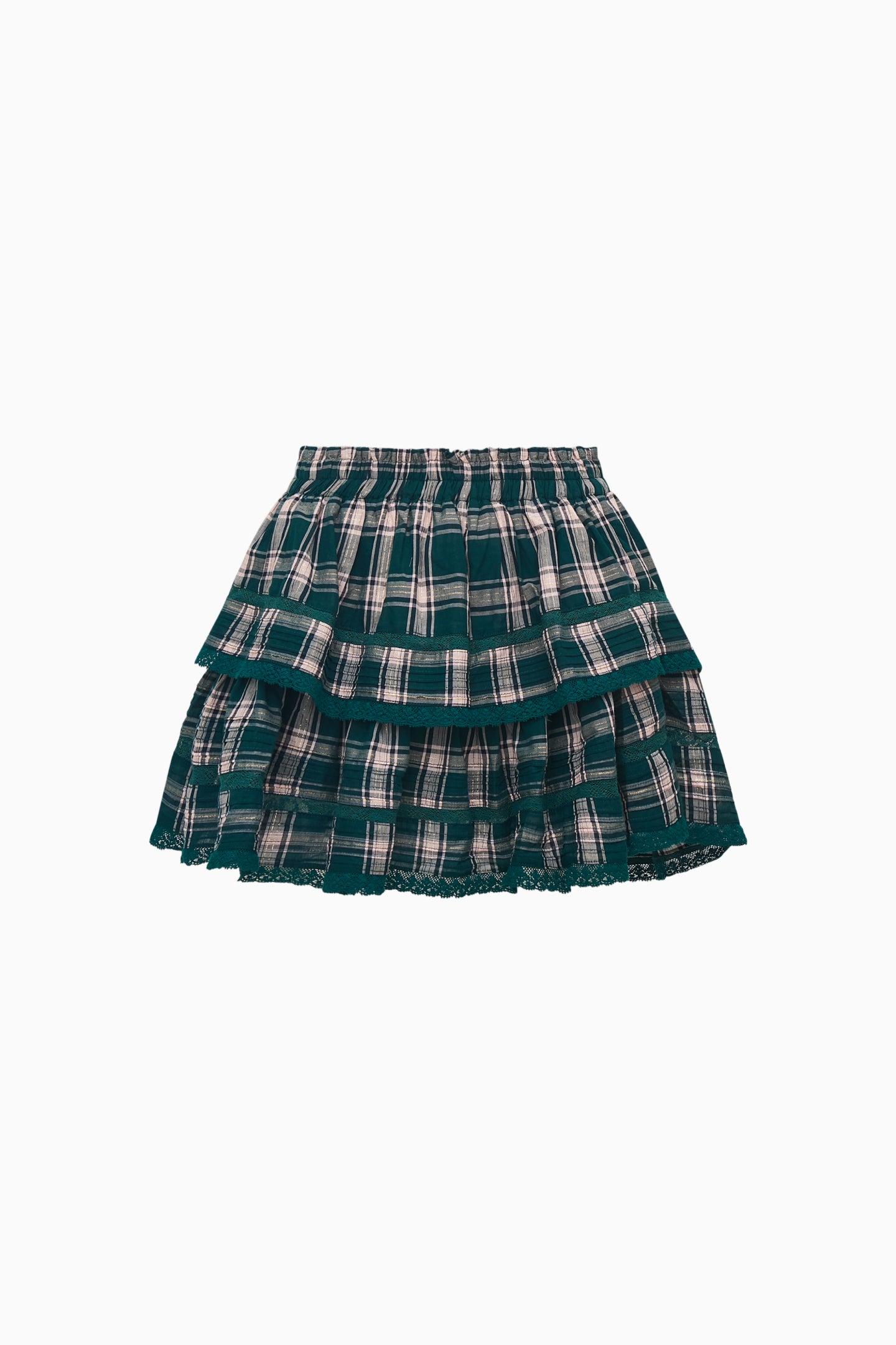 Ruffle Mini Tartan Skirt Product Image