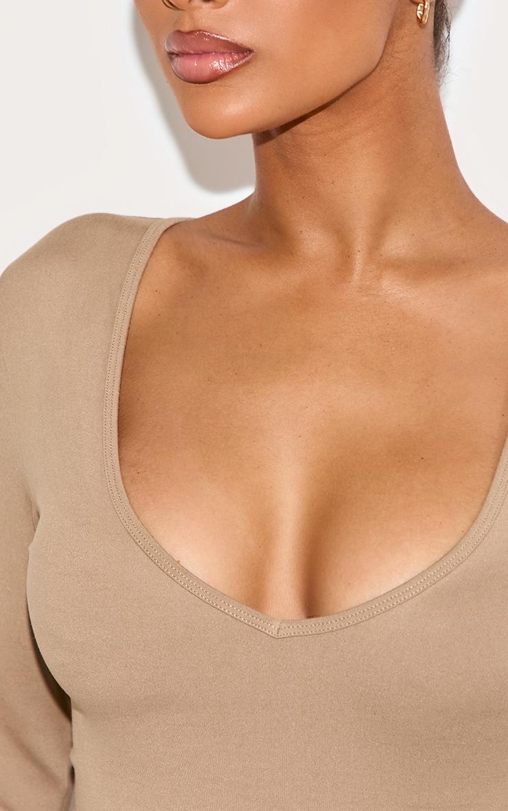 Shape Olive Sculpted V Neck Long Sleeve Bodysuit Product Image