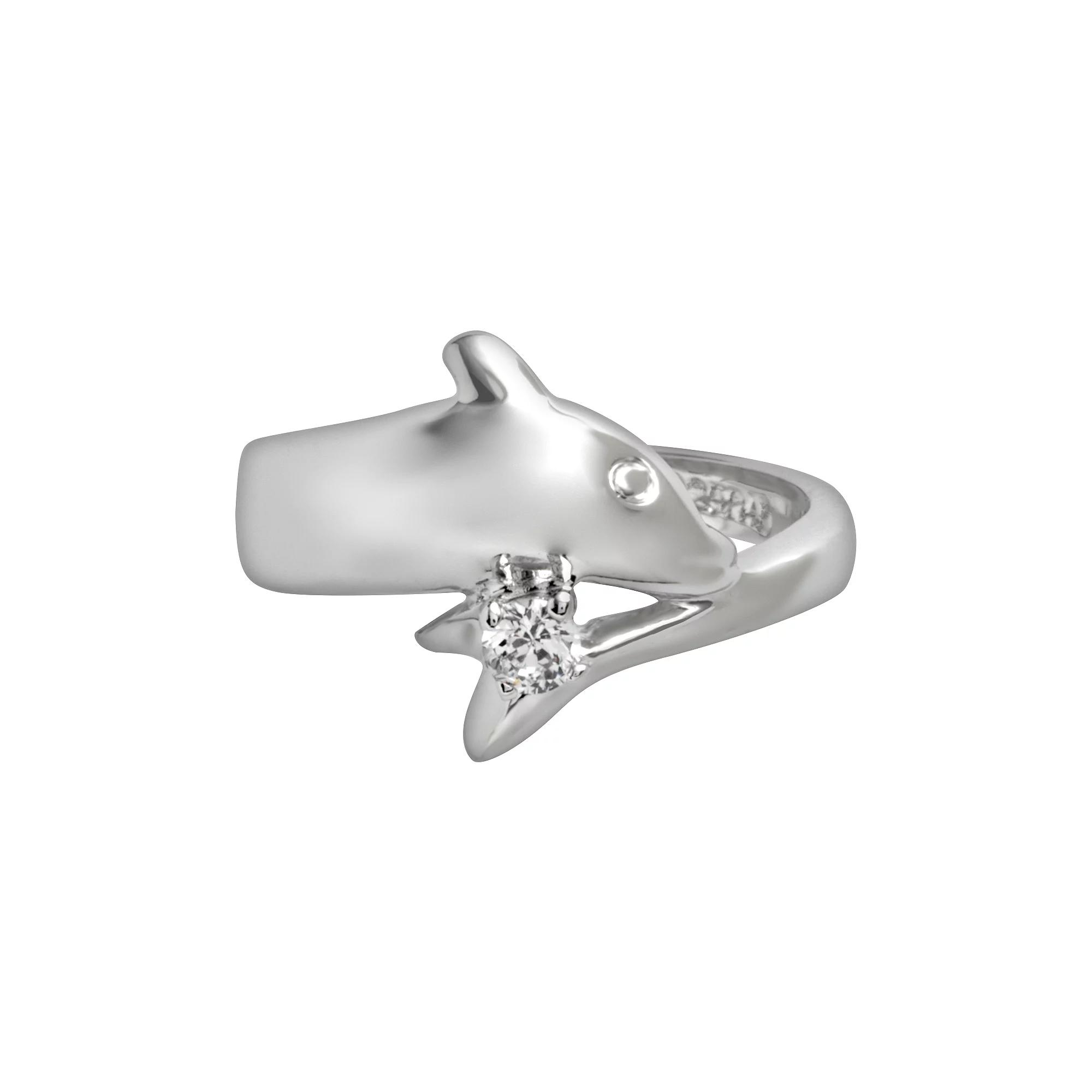 Traditions Jewelry Company Sterling Silver Cubic Zirconia Bypass Ring, Women's, Size: 7, Multicolor Product Image