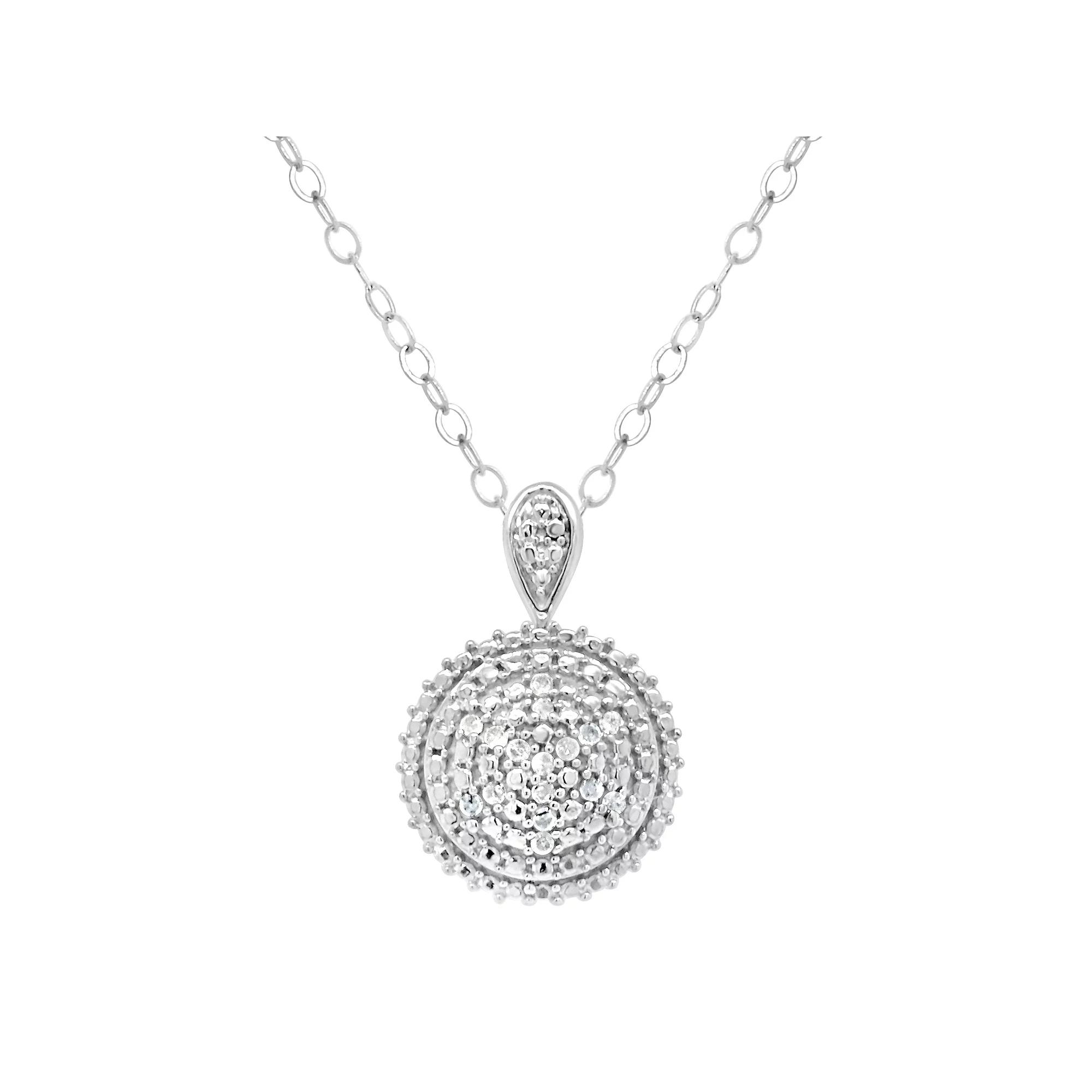 Celebration Gems Sterling Silver 1/10 Carat T.W. Diamond Pendant Necklace, Women's, Size: 18" Product Image