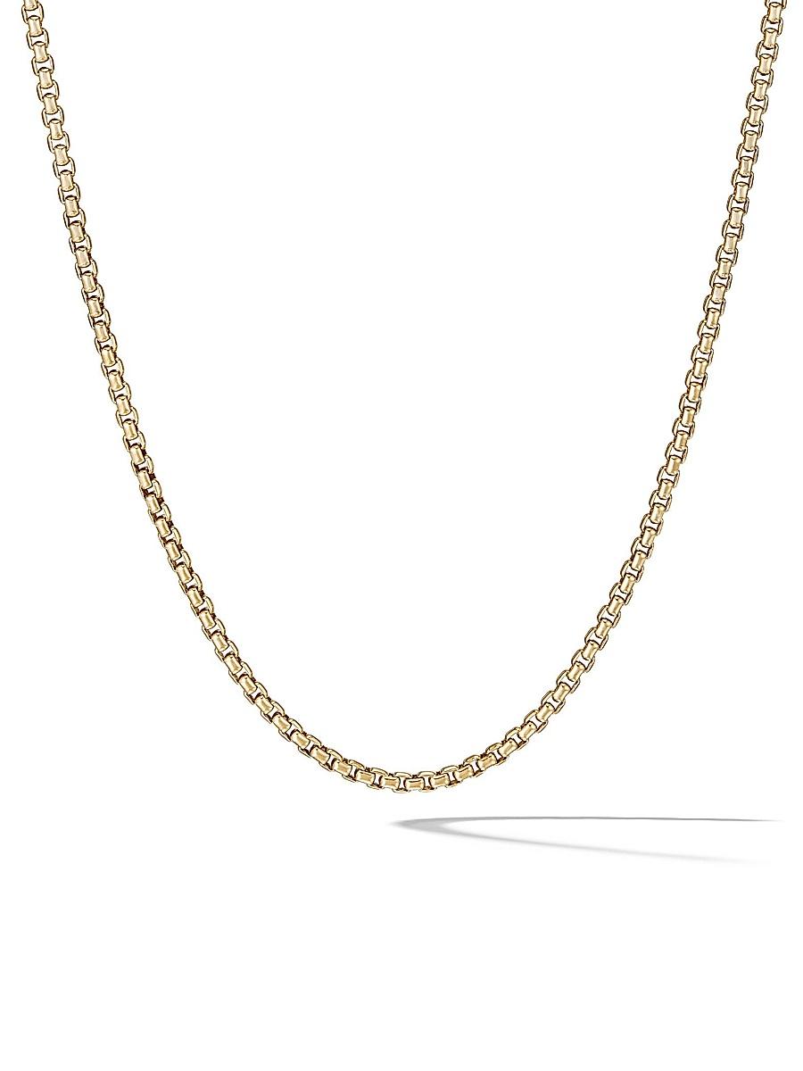 Womens Box Chain Necklace in 18K Yellow Gold, 3.6MM Product Image