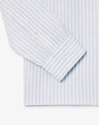 Regular Fit Striped Linen Shirt Product Image