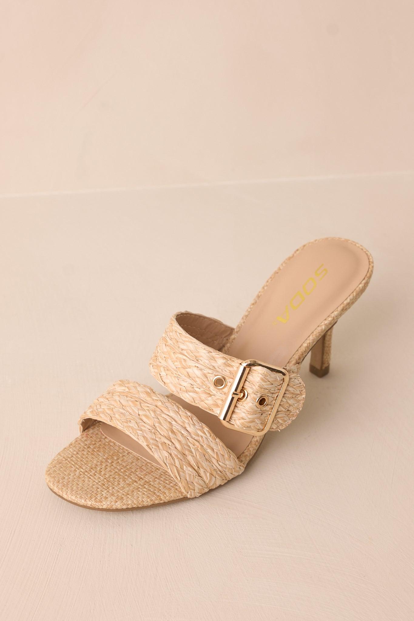 Dockside Dinner Natural Raffia Heels Product Image