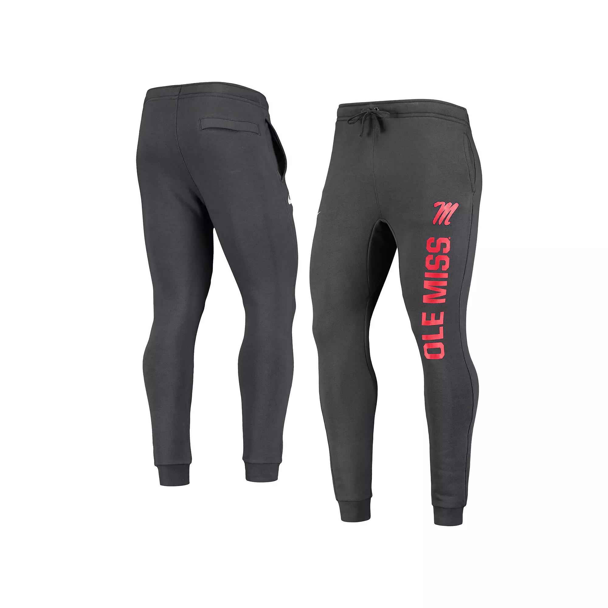 Men's Nike Anthracite Ole Miss Rebels Primary Logo Club Fleece Joggers,  Product Image