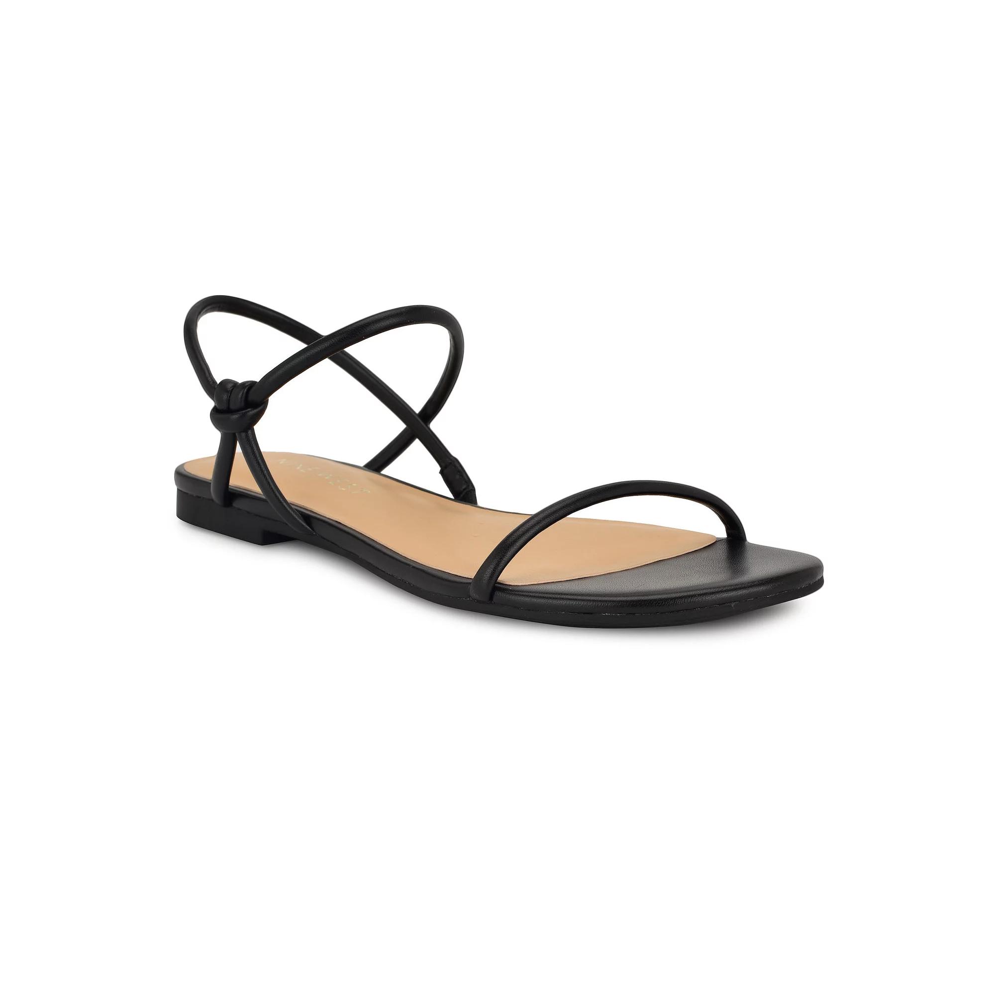 Nine West Women's Menson Flat Round Toe Casual Sandals, Size: 10, Black Product Image