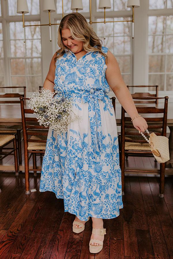 Tea Garden Stroll Floral Midi Dress Curves Product Image