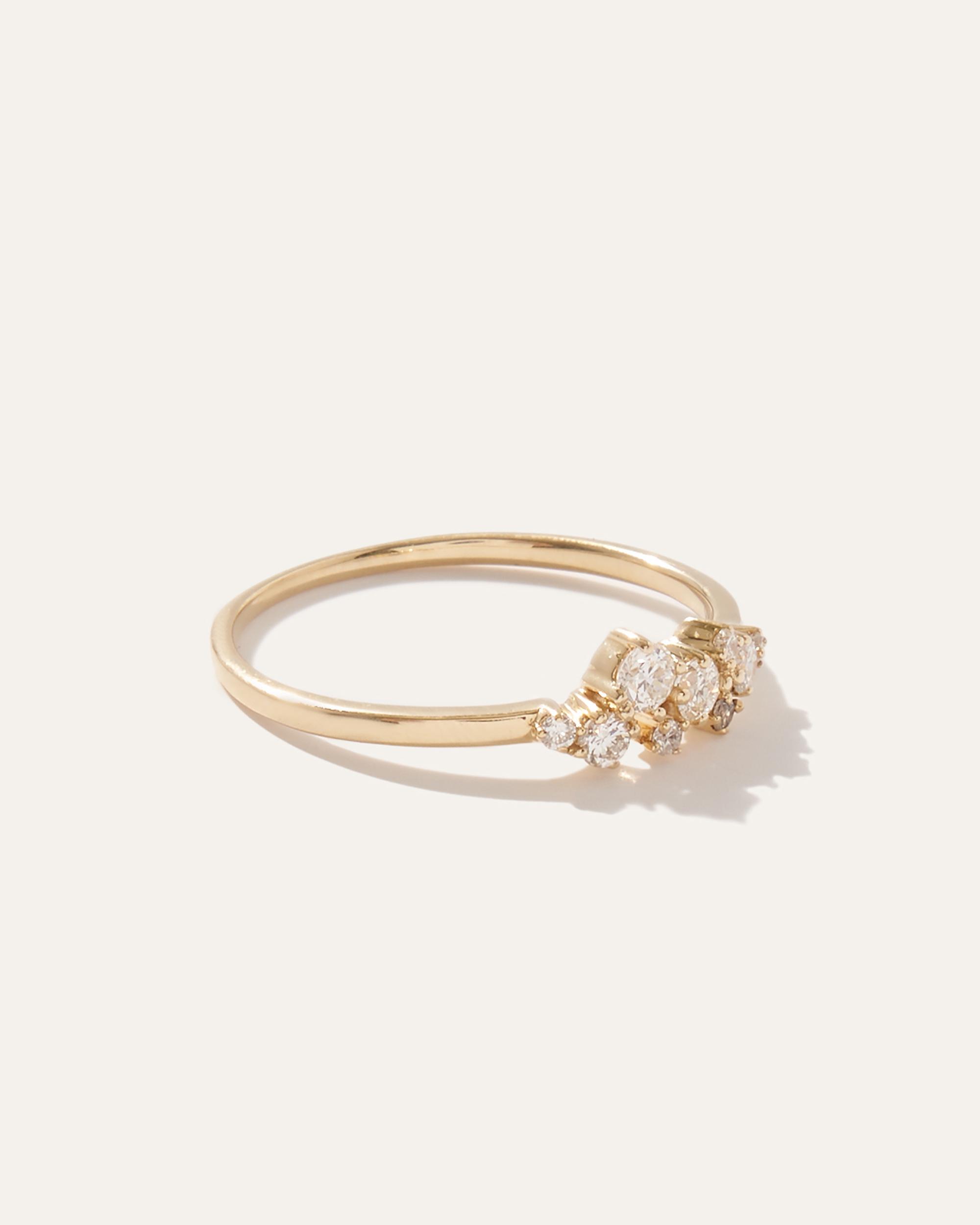 Quince | Women's 14K Gold Diamond Scatter Ring Product Image