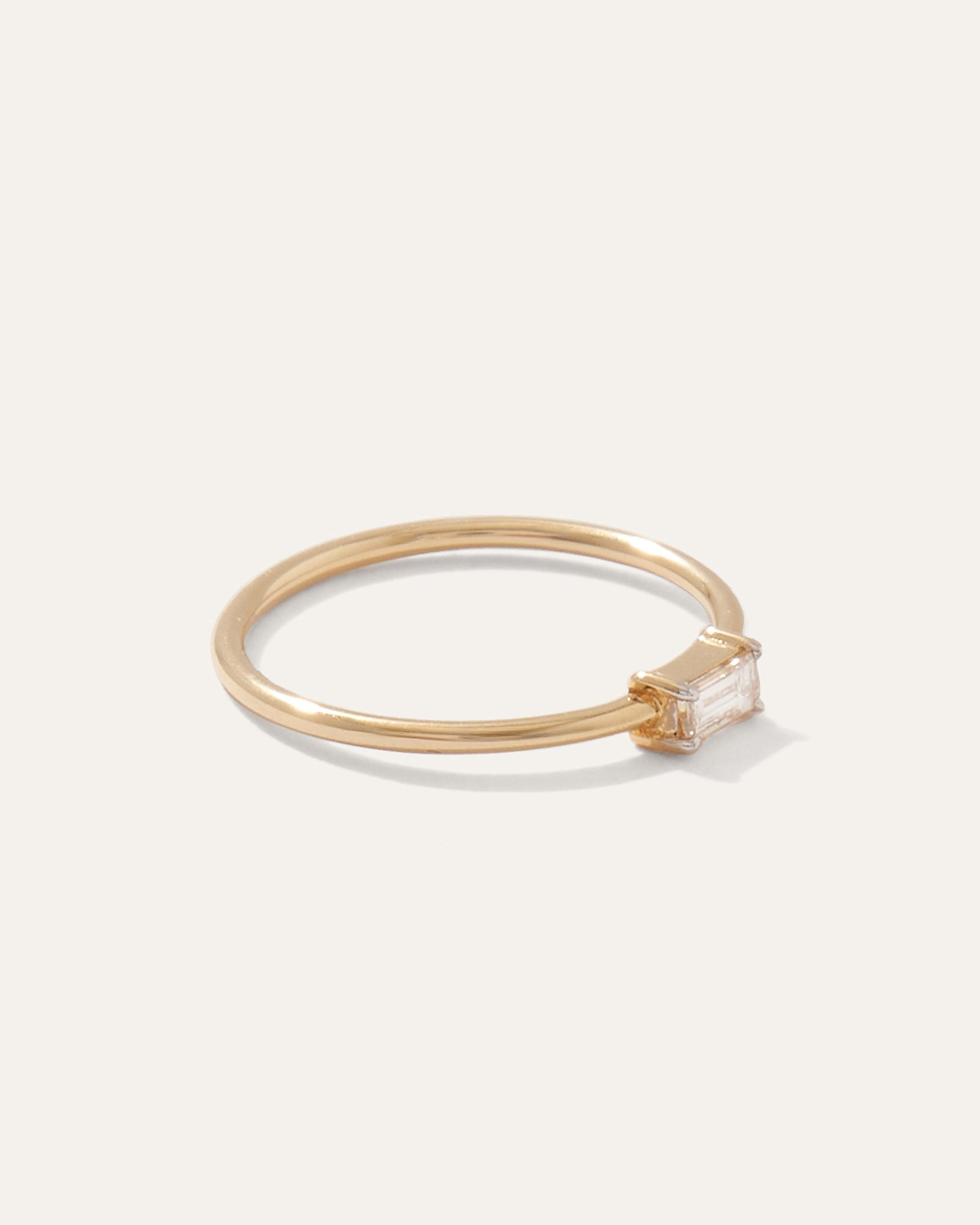 Quince | Women's 14K Gold East West Diamond Baguette Ring Product Image