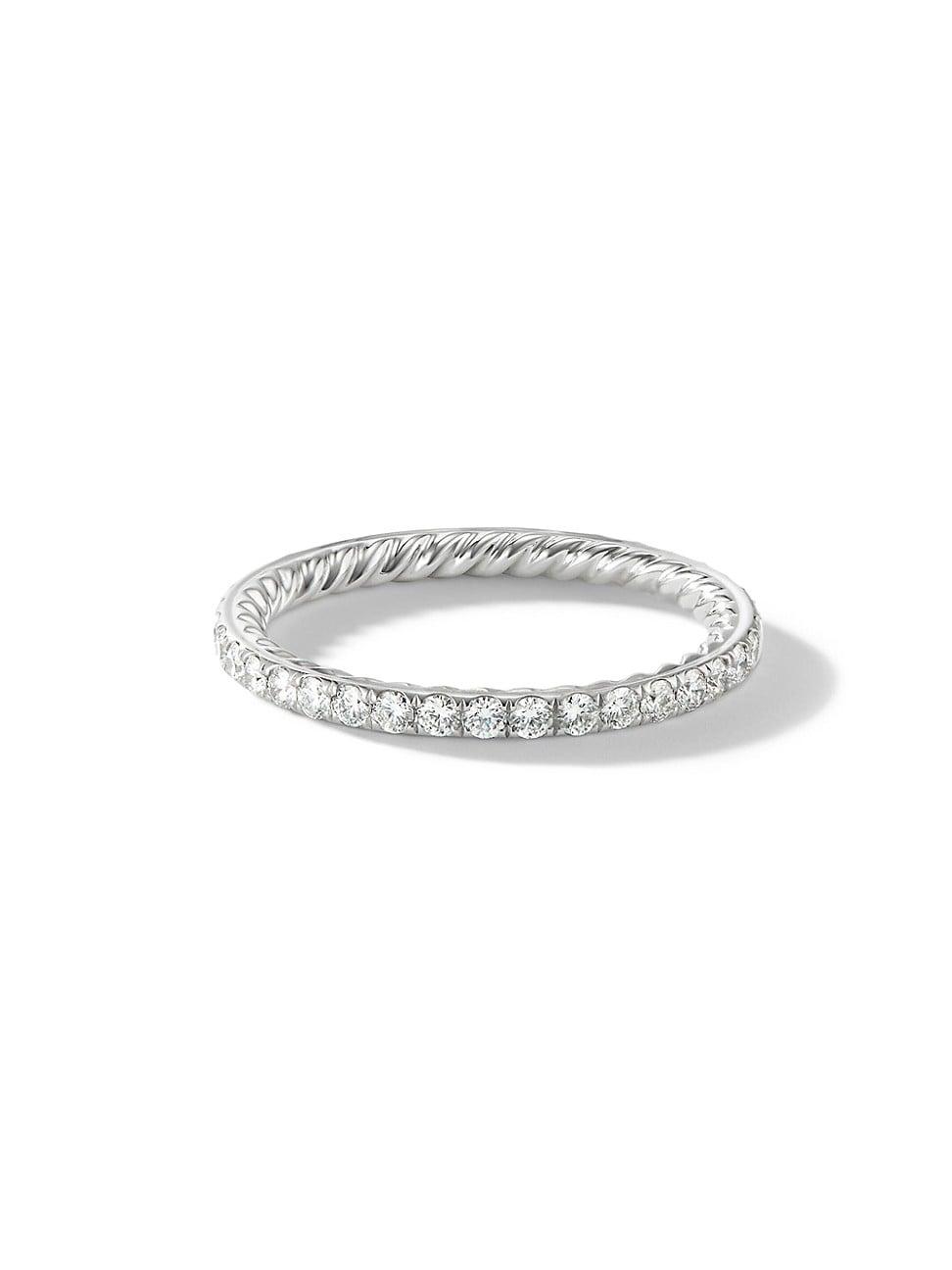 Womens DY Eden Band Ring in Platinum Product Image