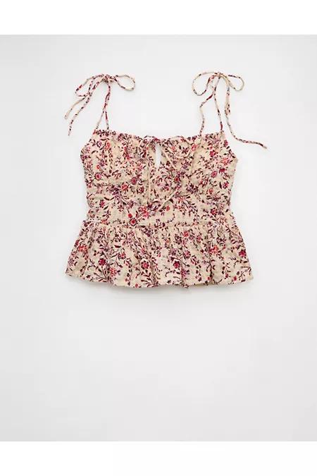 AE Tie Strap Corset Tank Top Women's Product Image