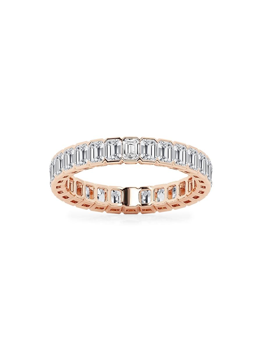 Womens 14K Rose Gold & Emerald-Cut Lab-Grown Diamond Eternity Band/2.00-5.00 TCW Product Image
