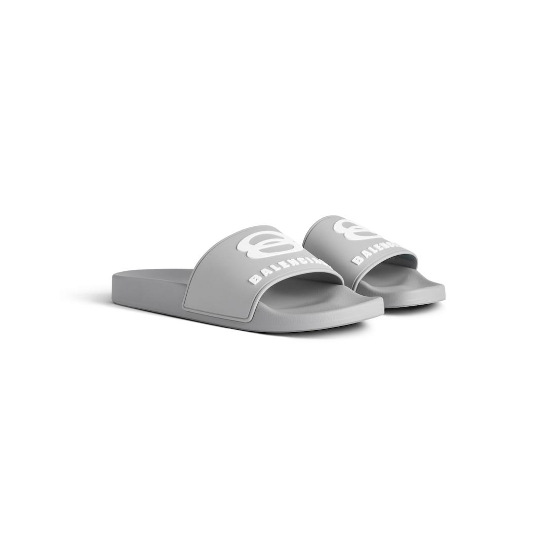 Men's Pool Slide Sandal  in Grey/white Product Image