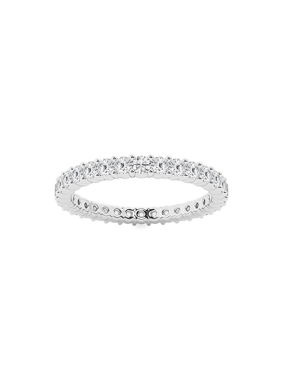 Womens 14K White Gold & Shared-Prong Natural Diamond Eternity Band/1.00-5.00 TCW Product Image