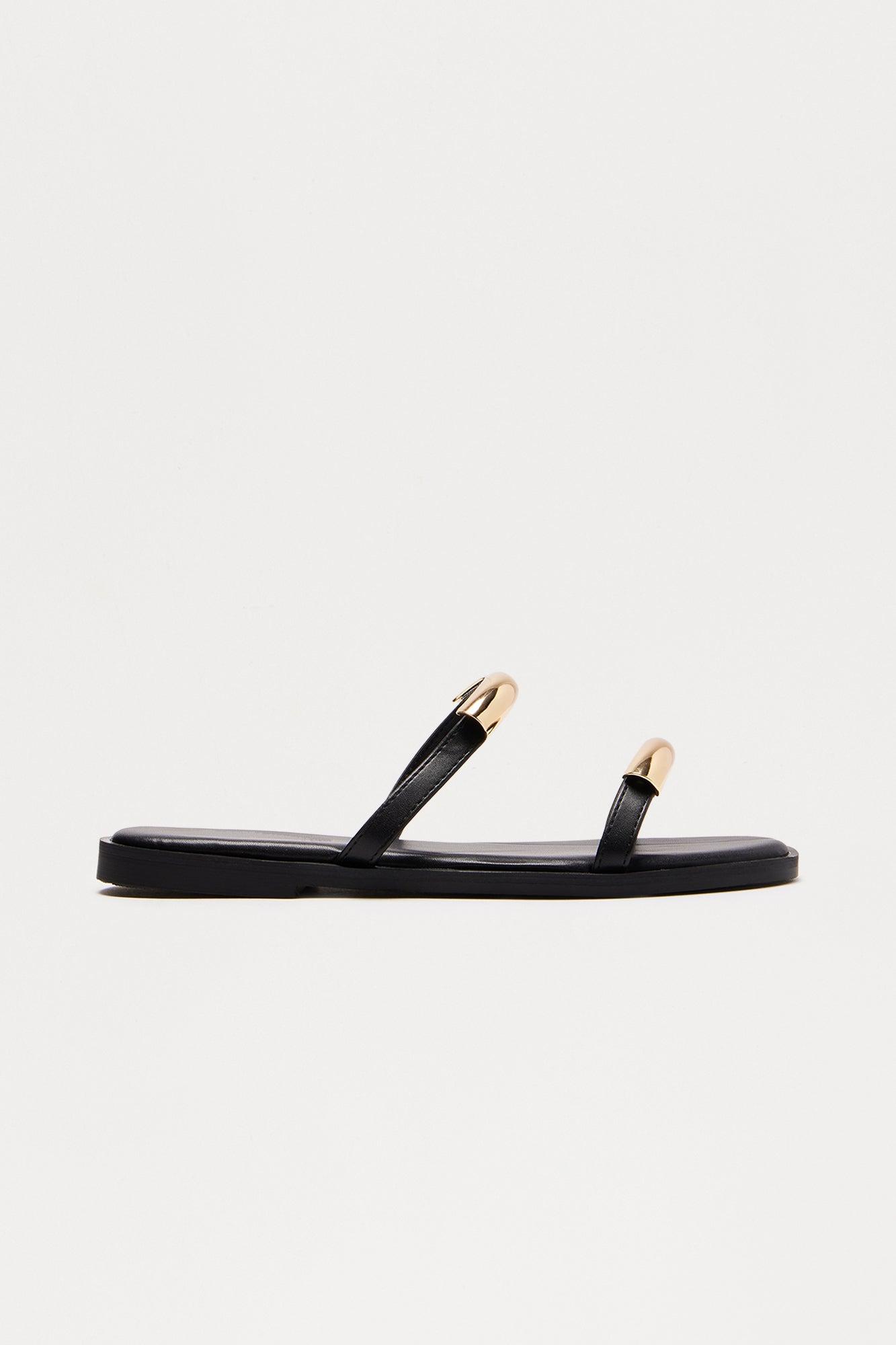 Casen Hardware Slip On Sandals - Black Female Product Image