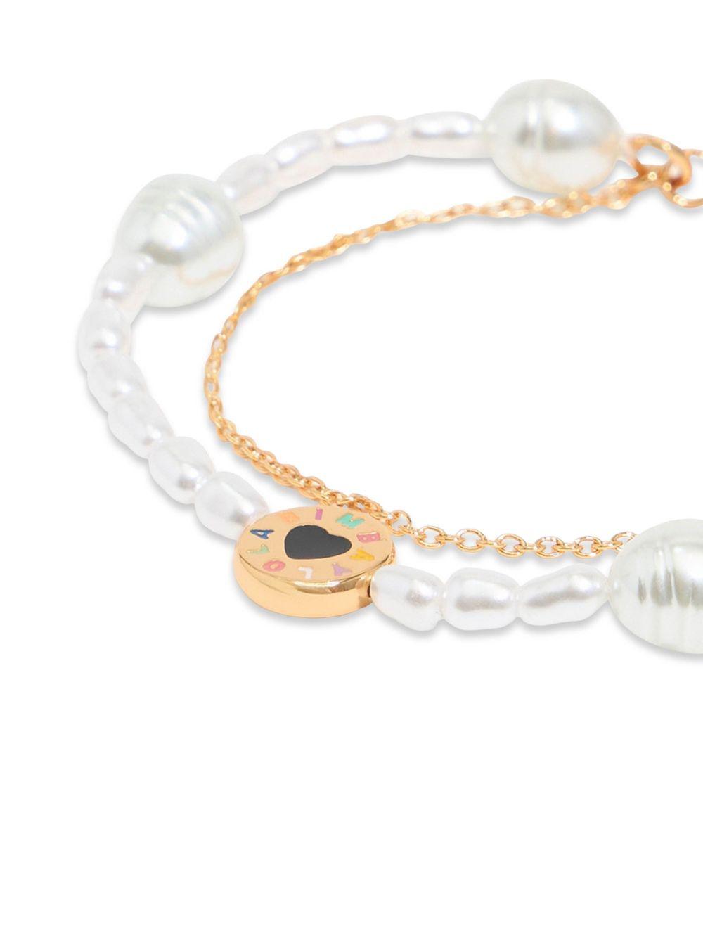 double-chain logo-charm bracelet  Product Image