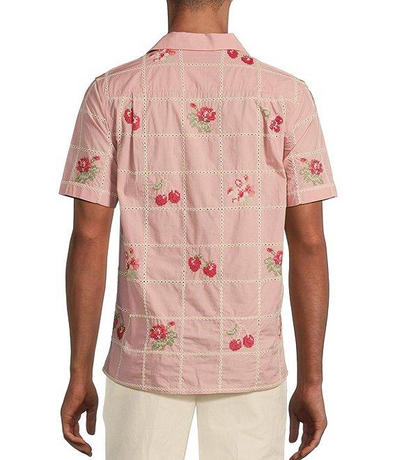 Murano From The Garden Collection Slim Fit Embroidered Short Sleeve Woven Camp Shirt Product Image