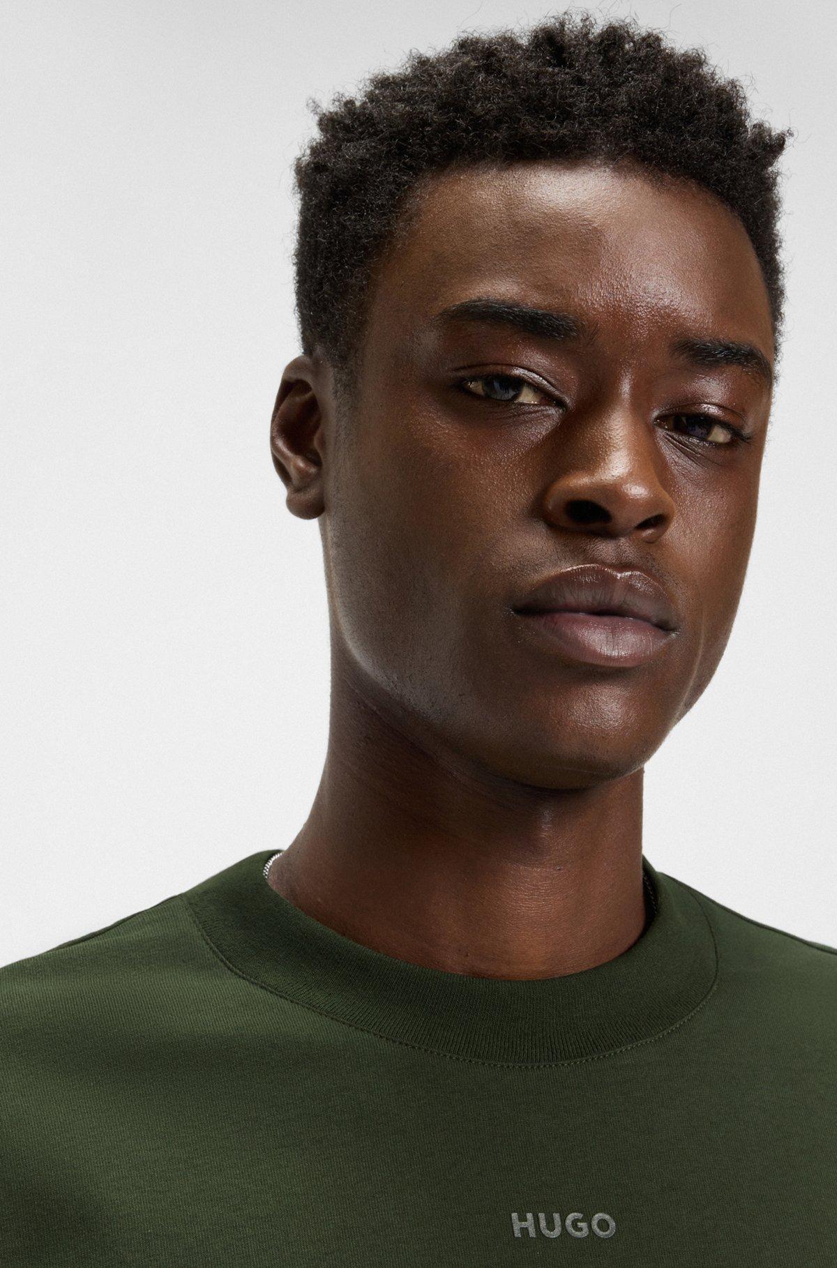 Relaxed-fit cotton-jersey T-shirt with logo print Product Image