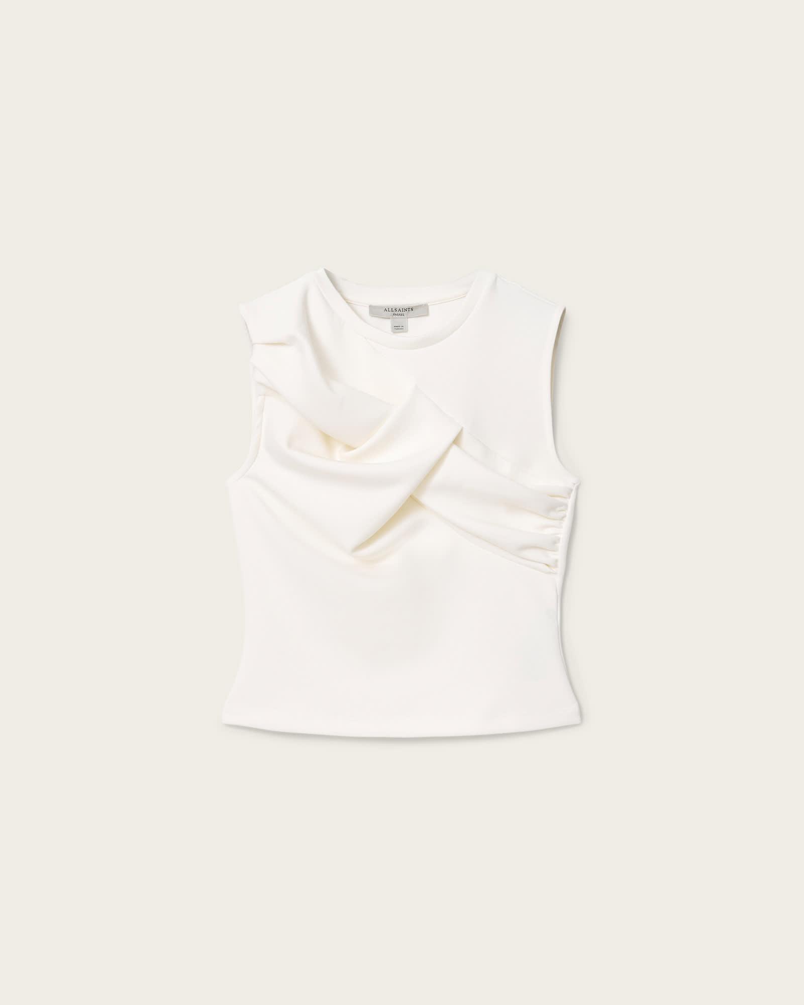 Nella Slim Fit Sleeveless Tank Top FOSSIL WHITE | ALLSAINTS US Product Image