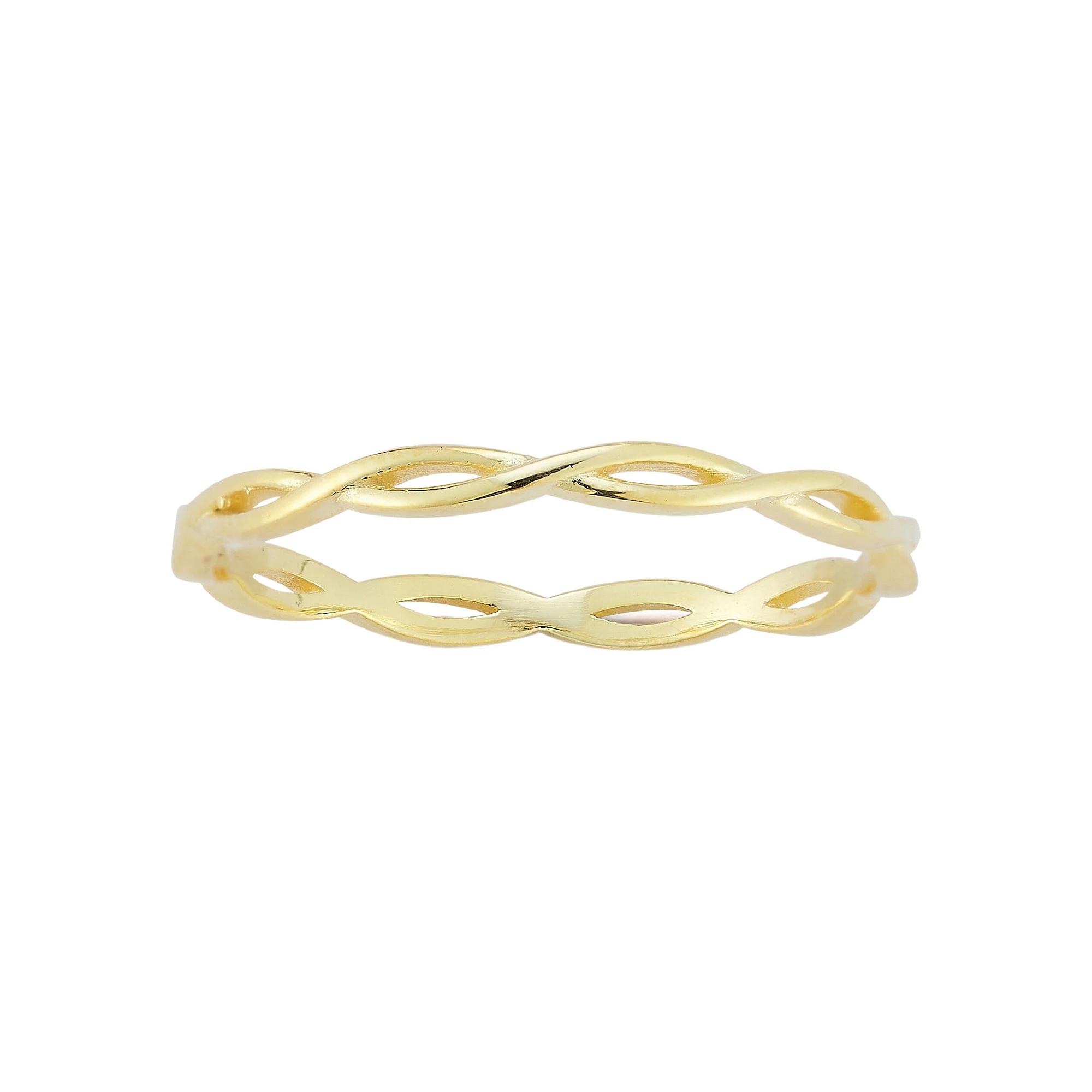 Sunkissed Sterling Infinity Twist Ring, Women's, Size: 5, Gold Tone Product Image