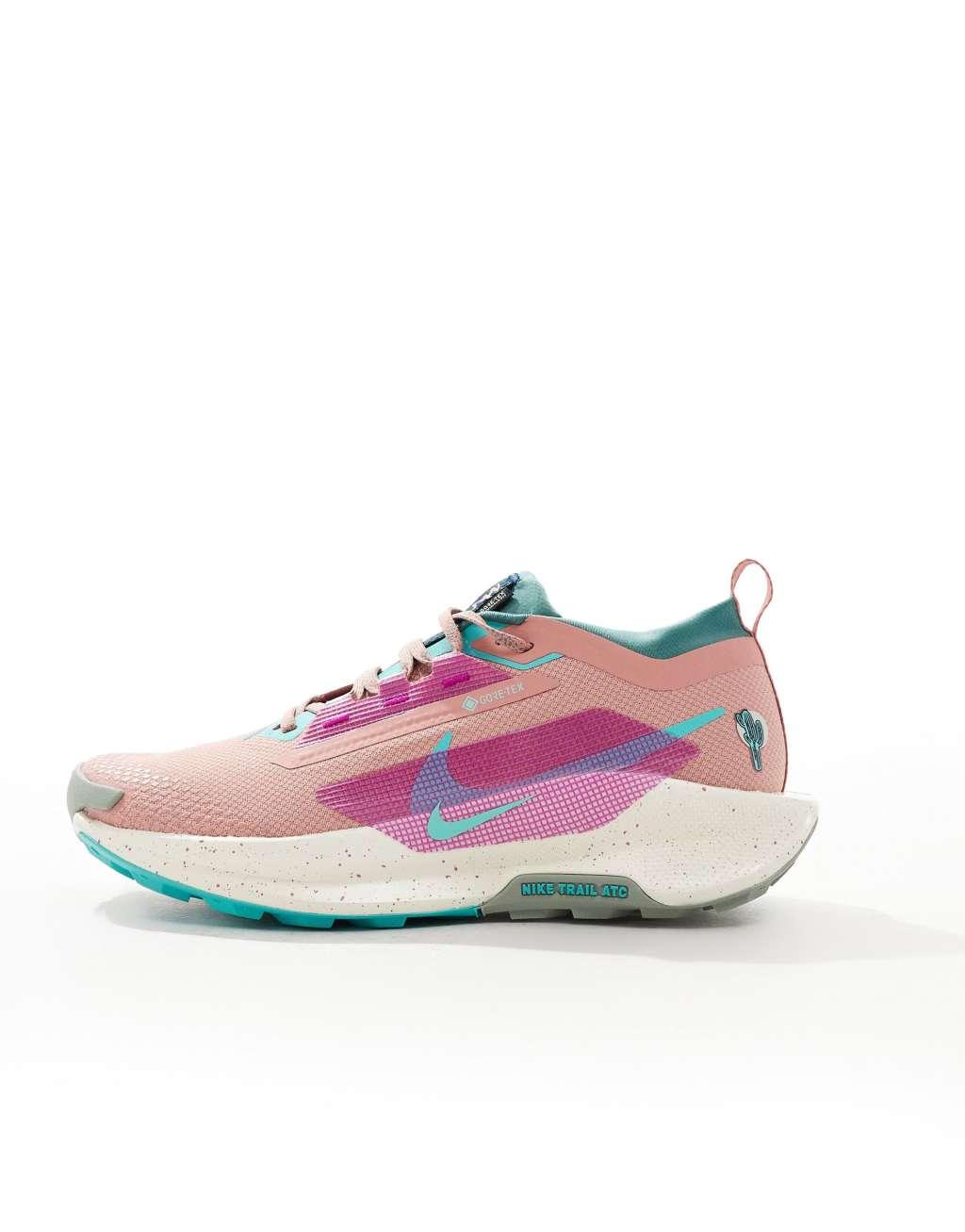 Nike Running ReactX Pegasus Trail 5 GORE-TEX sneakers in red and purple Product Image