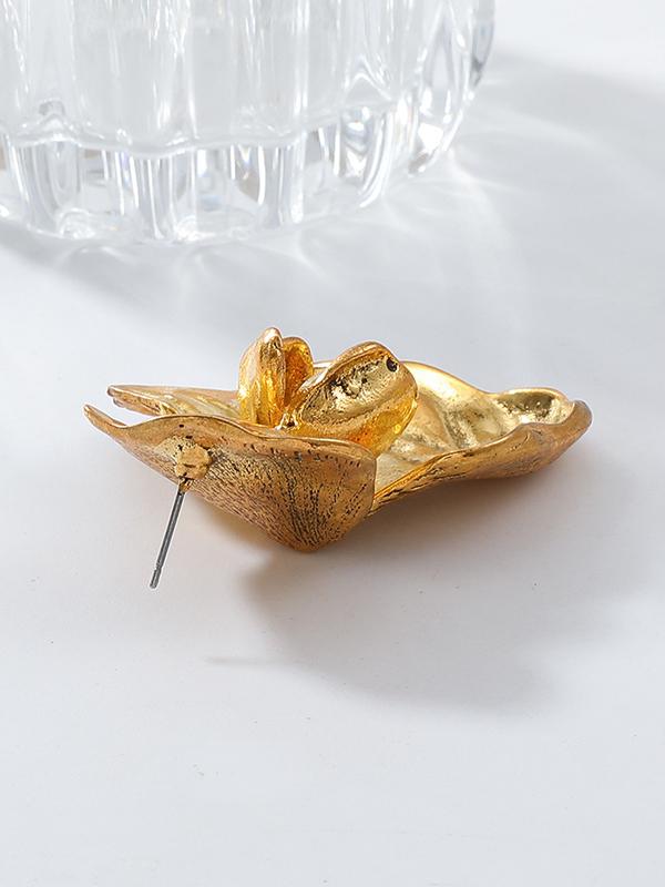 Flower Shape Drop Earrings Product Image