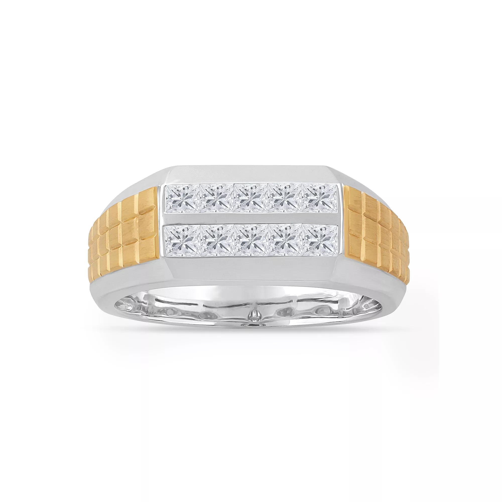 Galaxie Solaire 10k Gold Two Tone 1 Carat T.W. Lab-Grown Diamond Men's Ring, 10k 2 Tone Product Image