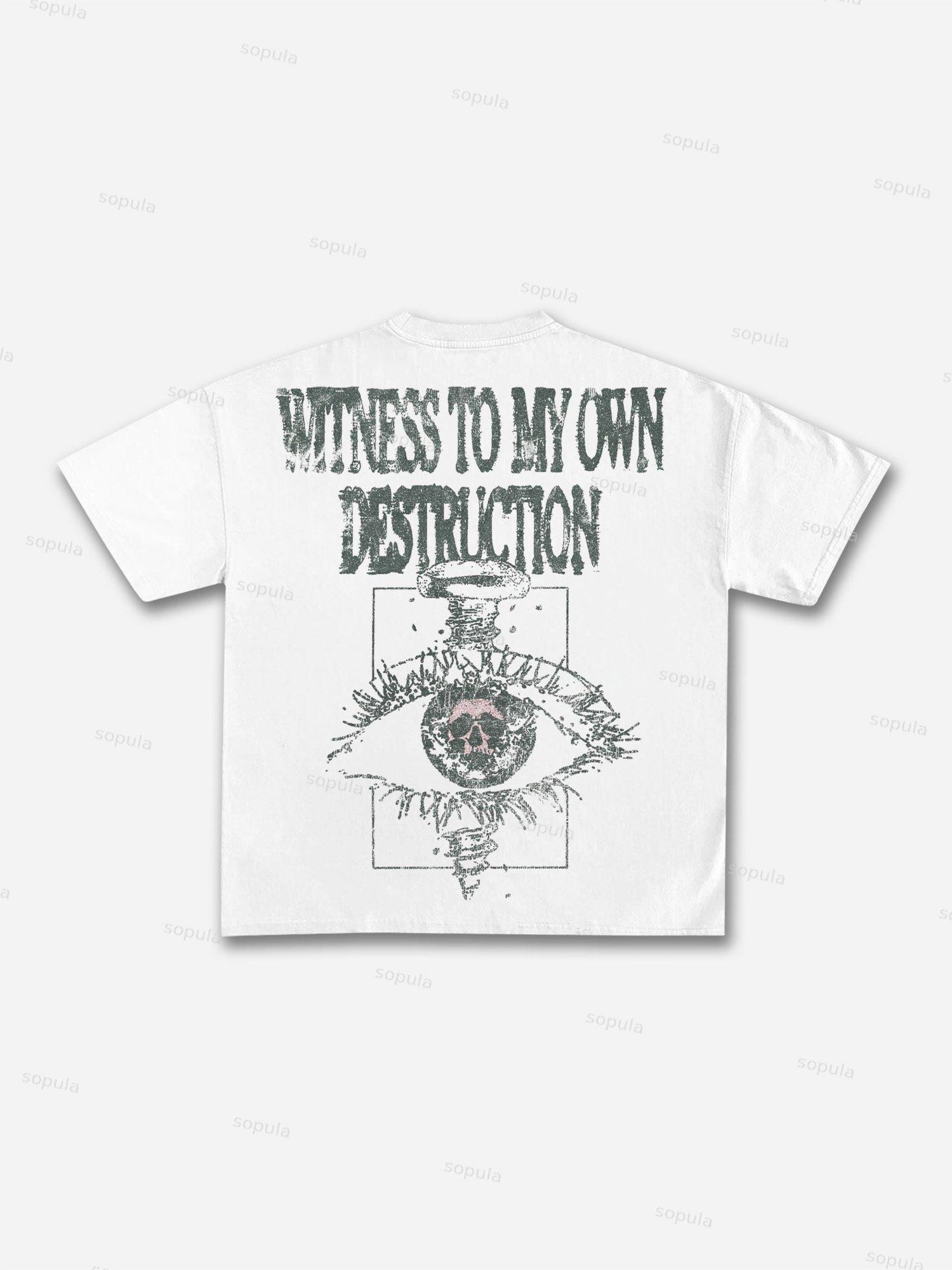Witness To My Own Destruction Cotton T-shirt Product Image